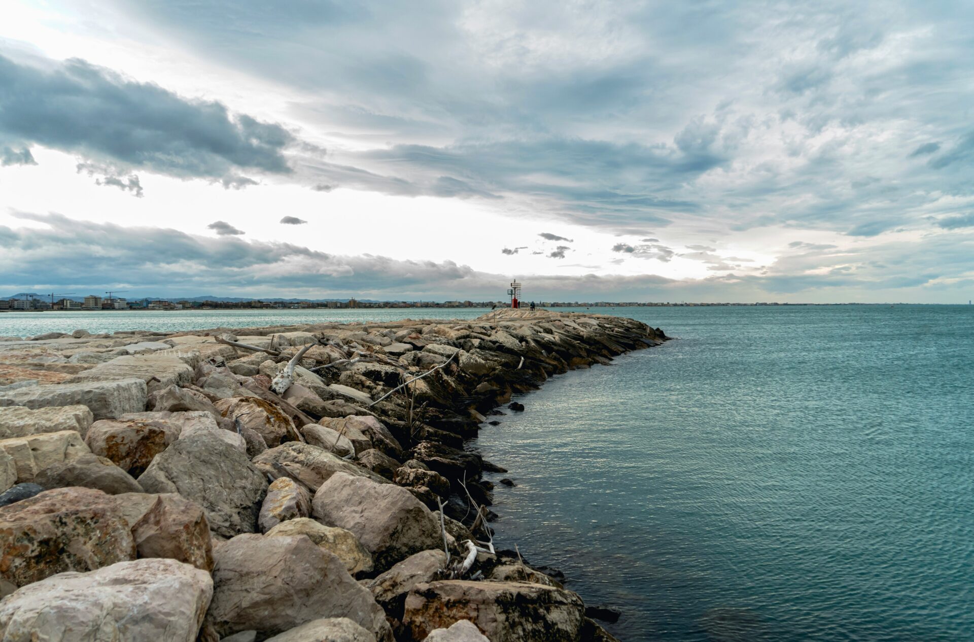 Pier or coast in Rimini Italy