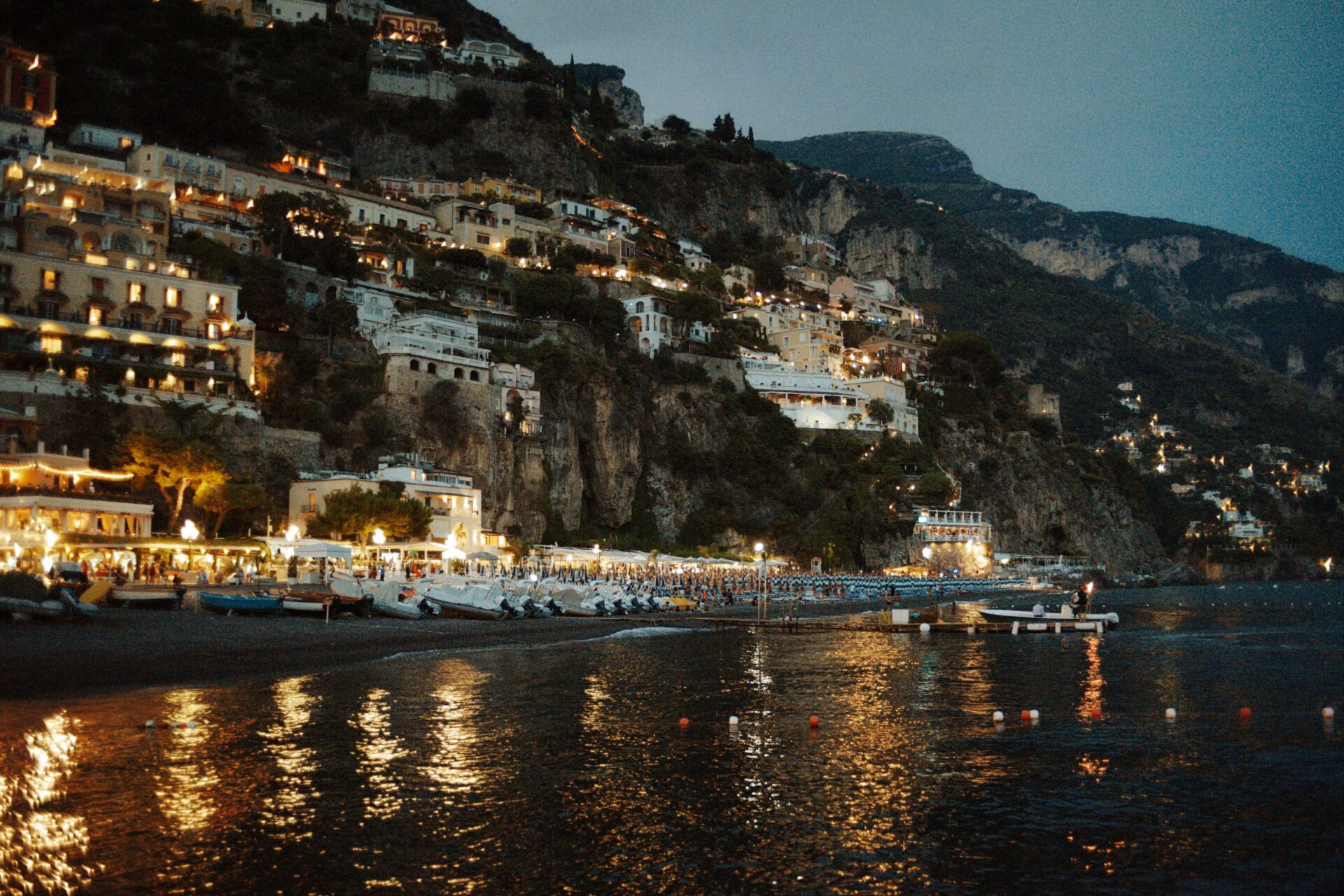 Positano at night