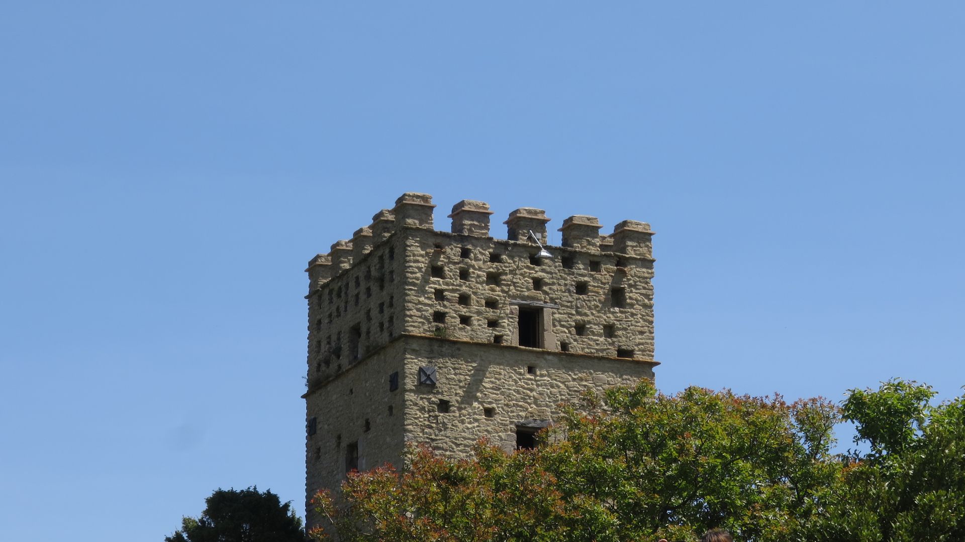 Image shows a Tower of Roccascalegna Castle.