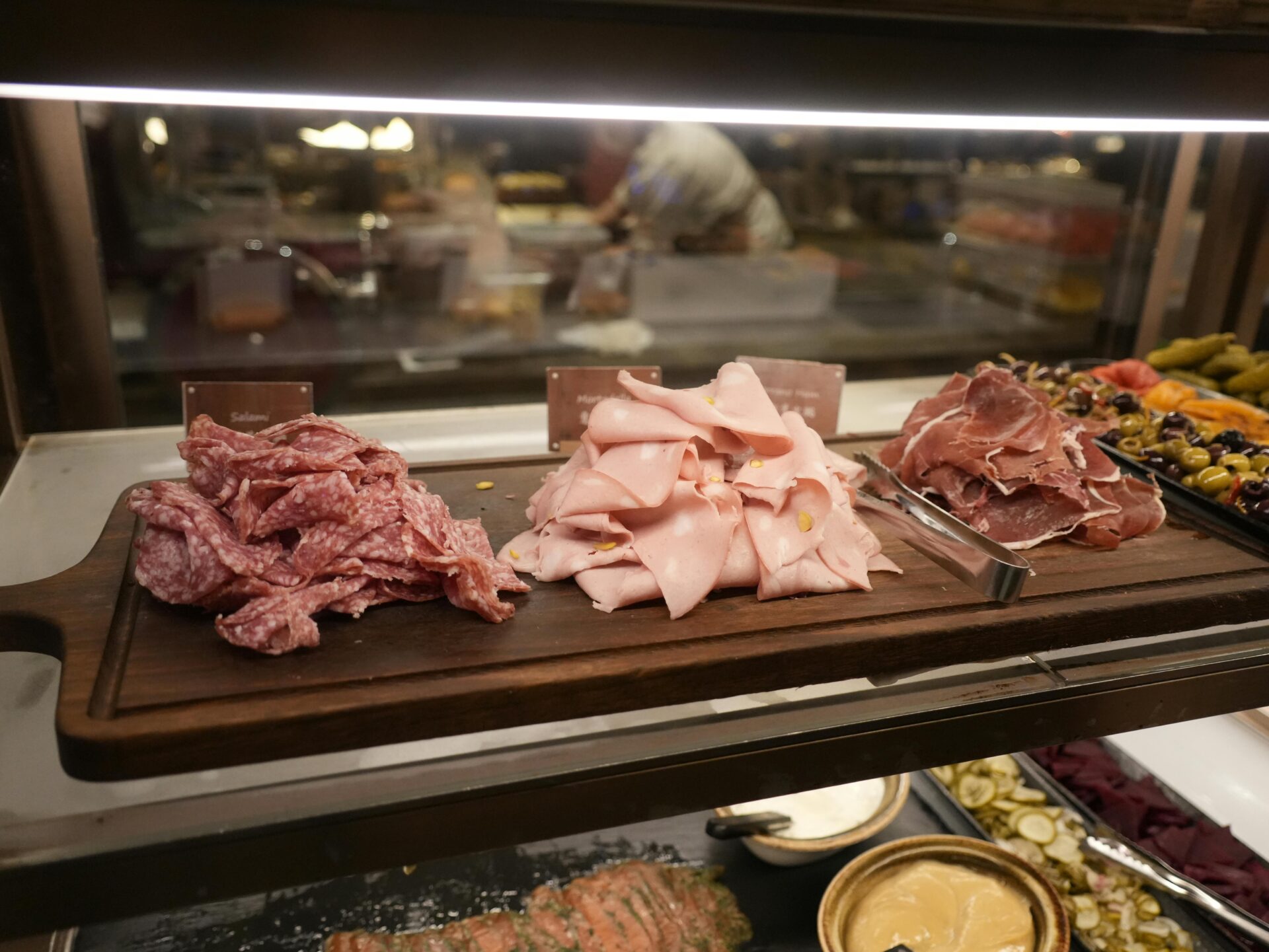A traditional salami store in Bologna, Italy