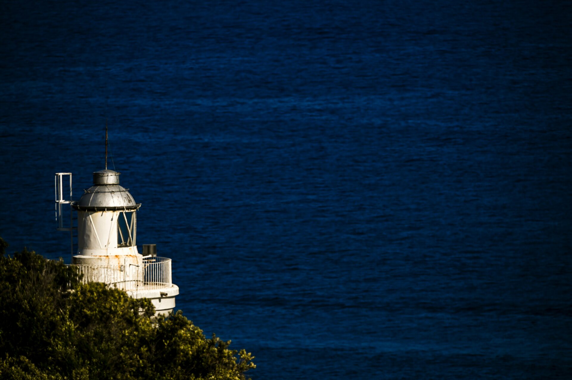 San Felice Circeo - white lighthouse fronting the sea