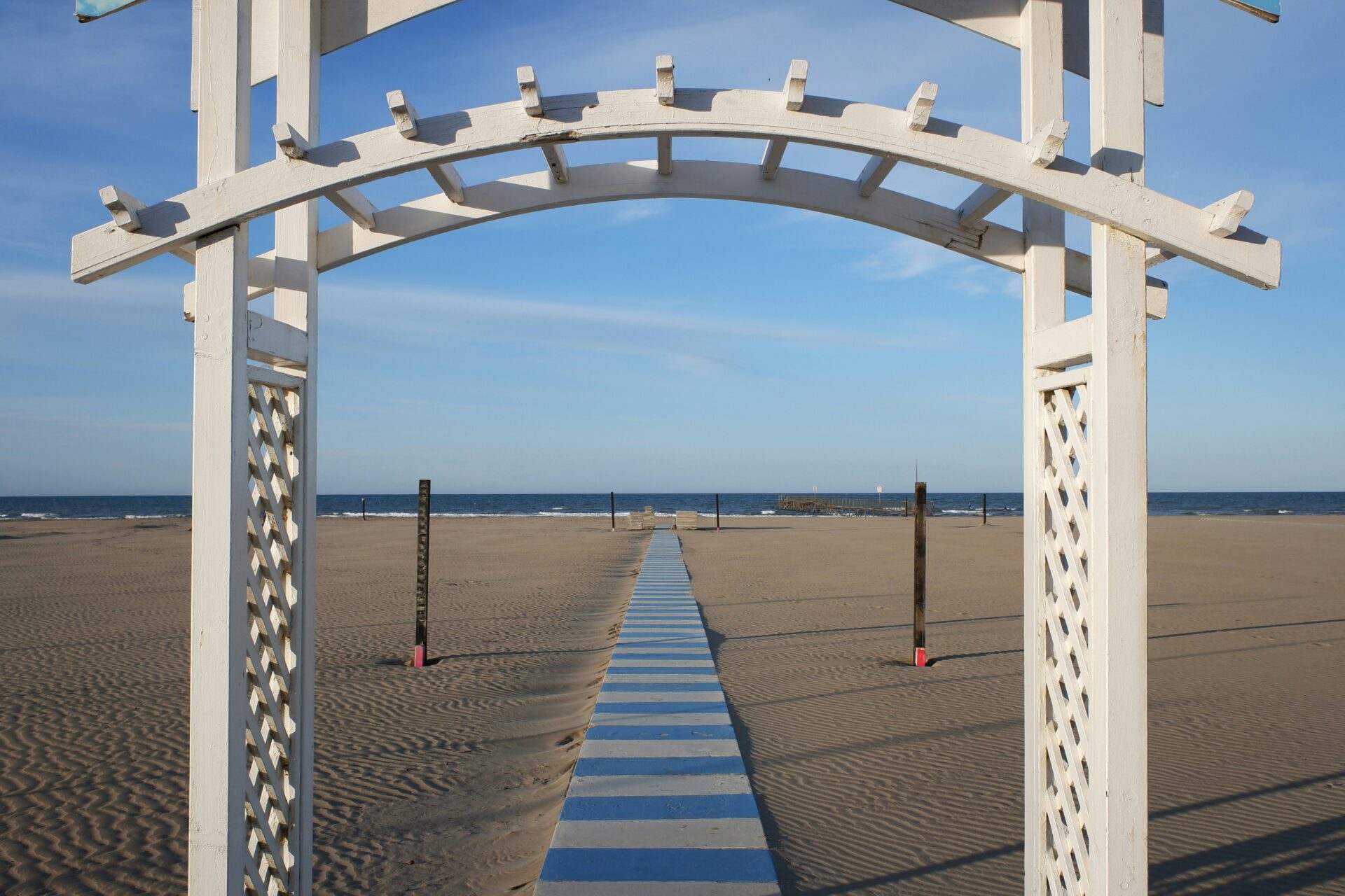 Sandy beach - quiet beach in Rimini Italy
