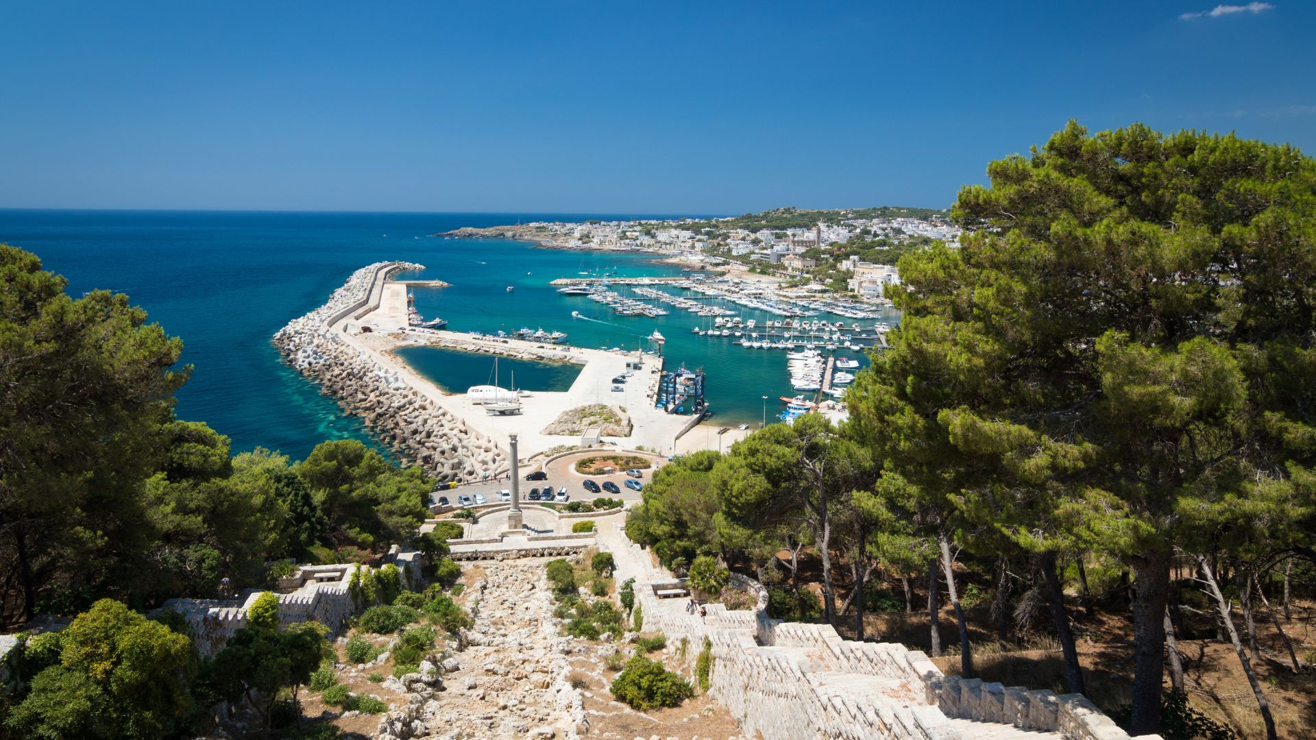 The image is Santa Maria di Leuca, located in the Salento region of Puglia, Italy