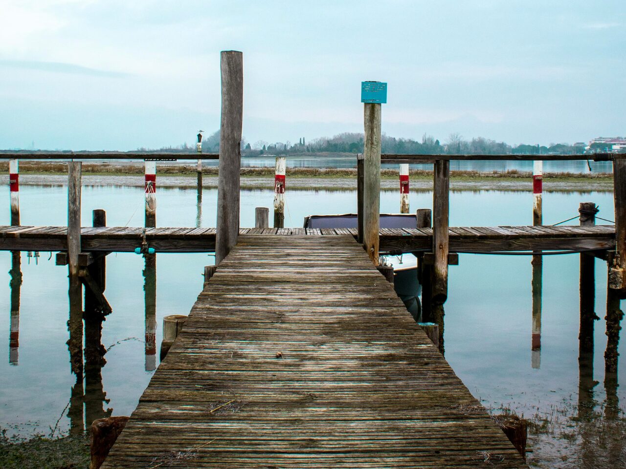 Serene Wooden Pier Overlooking Grado Lagoon