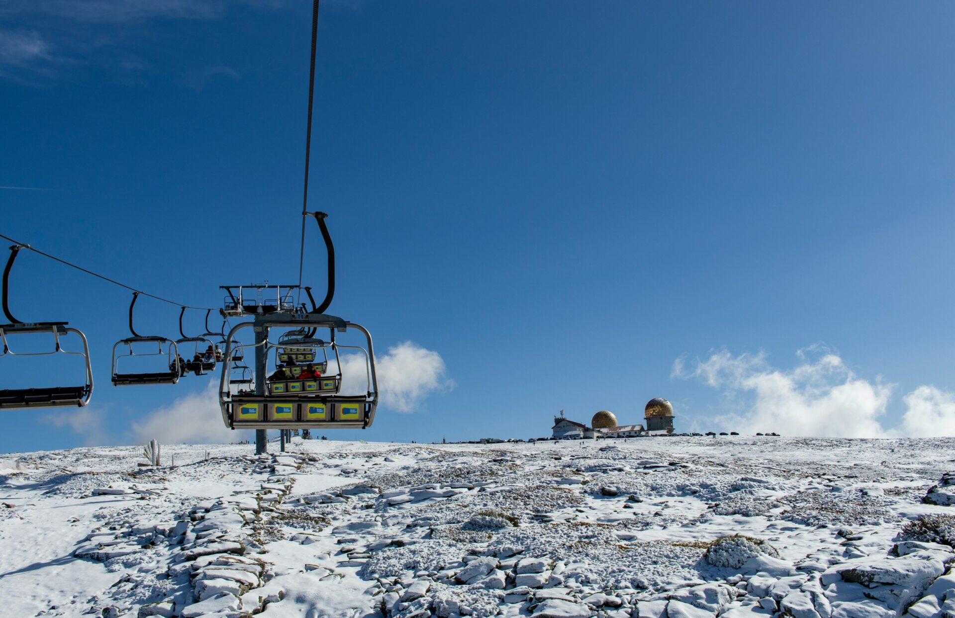 Ski Lift at the Vodafone Ski Resort in Serra da Estrela in Portugal