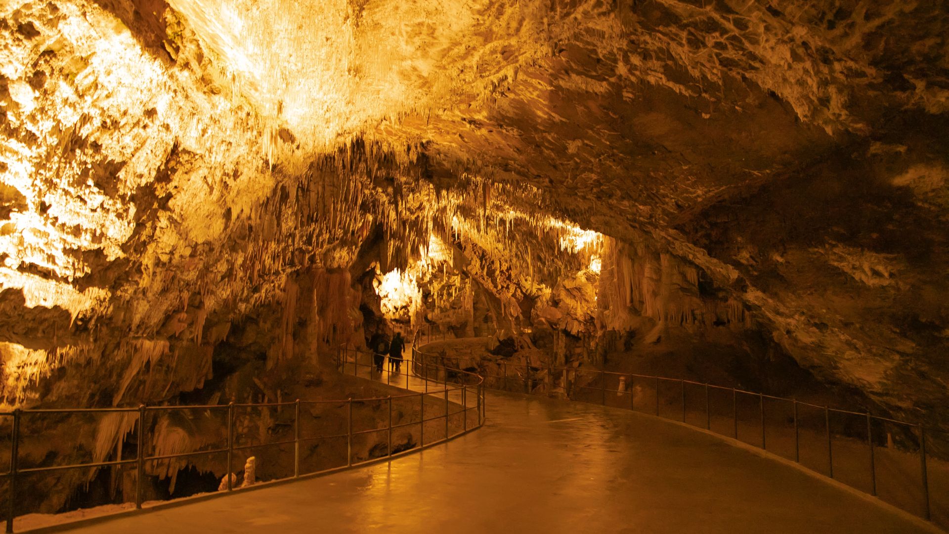 Image shows Slovenia’s Postojna Cave.