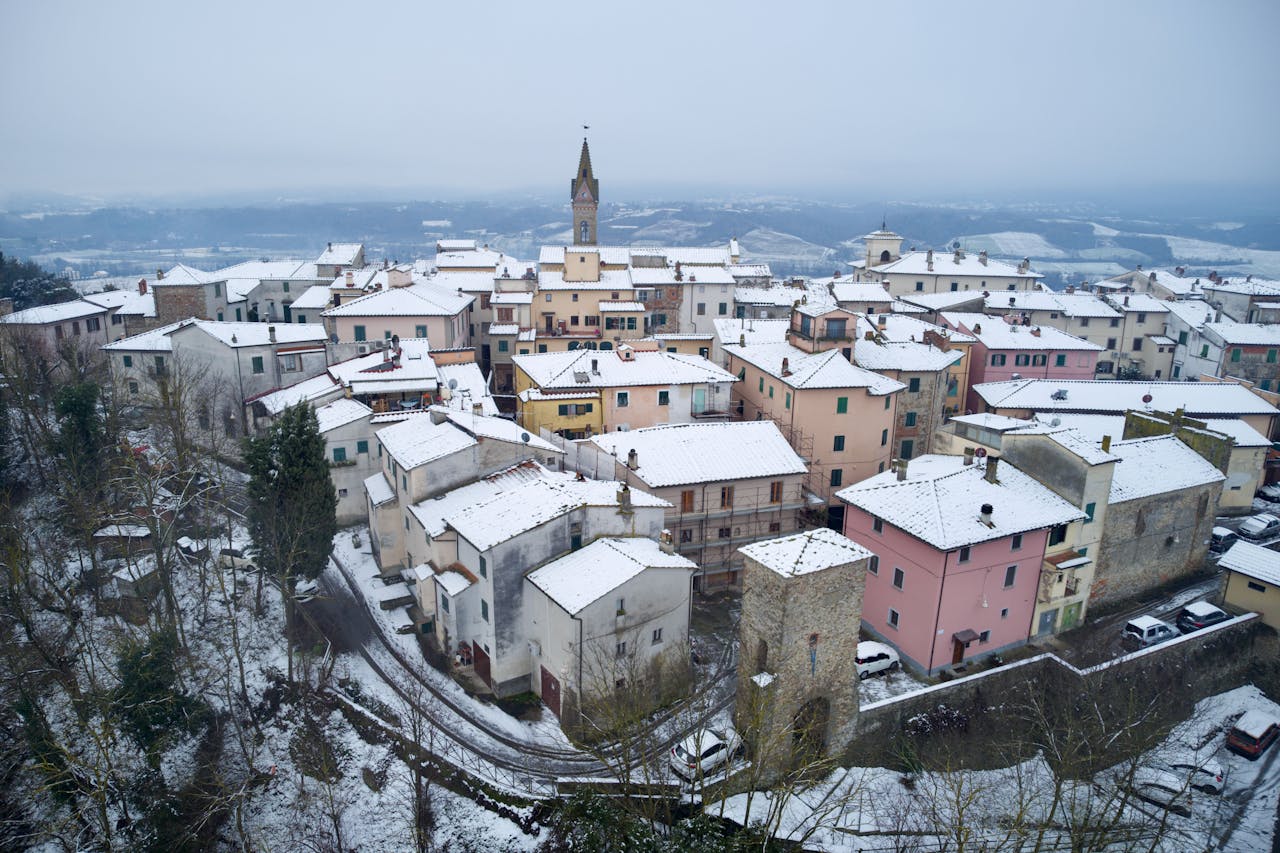 Small Village in Tuscany during Winter