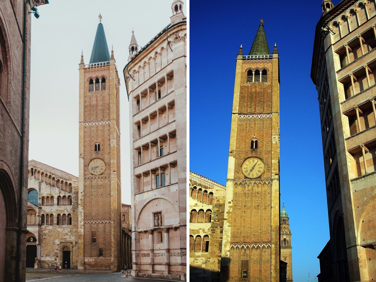 Spire or clock tower in Parma