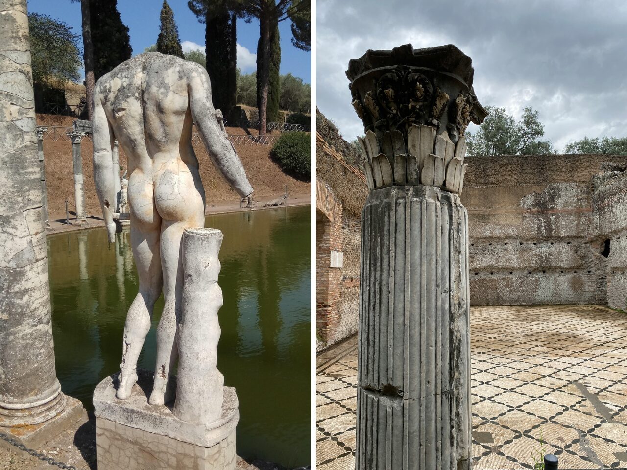 Statue and a Column in Hadrian's Villa