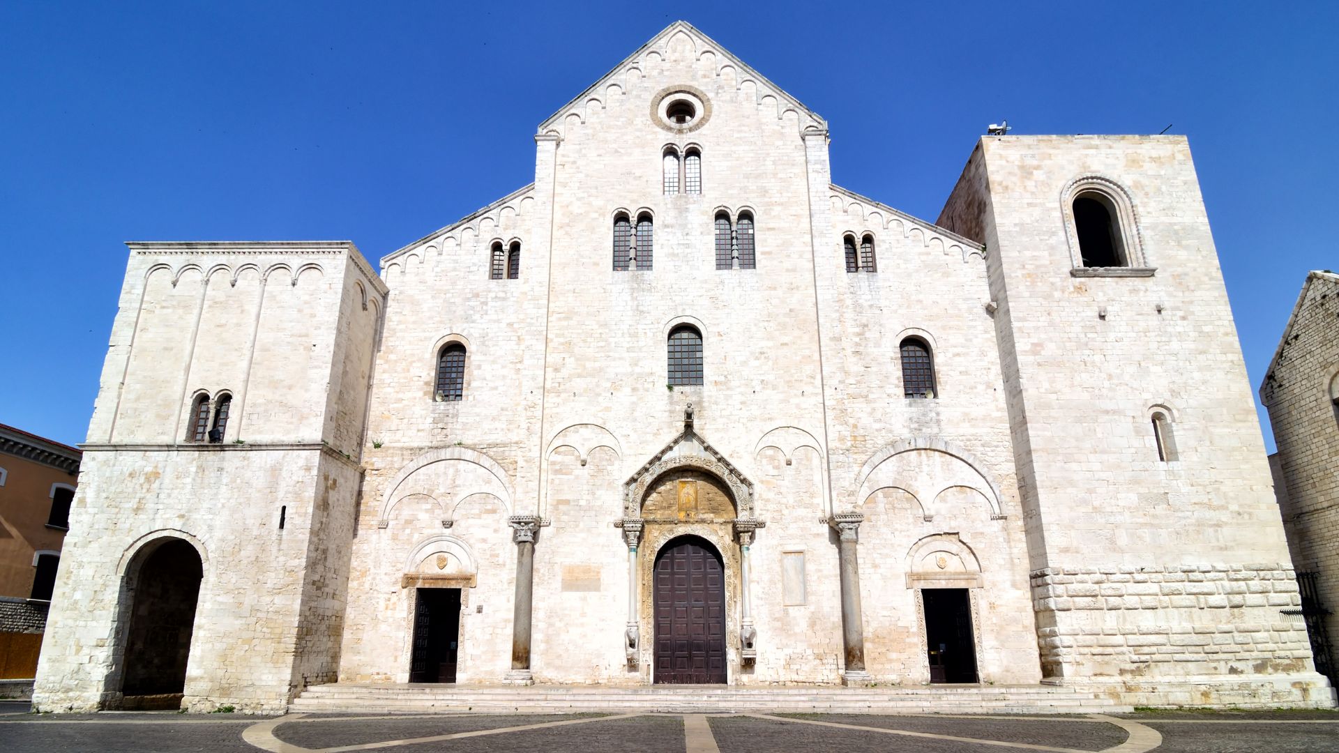 Image shows The Basilica of Saint Nicholas, Bari Vecchia, Italy
