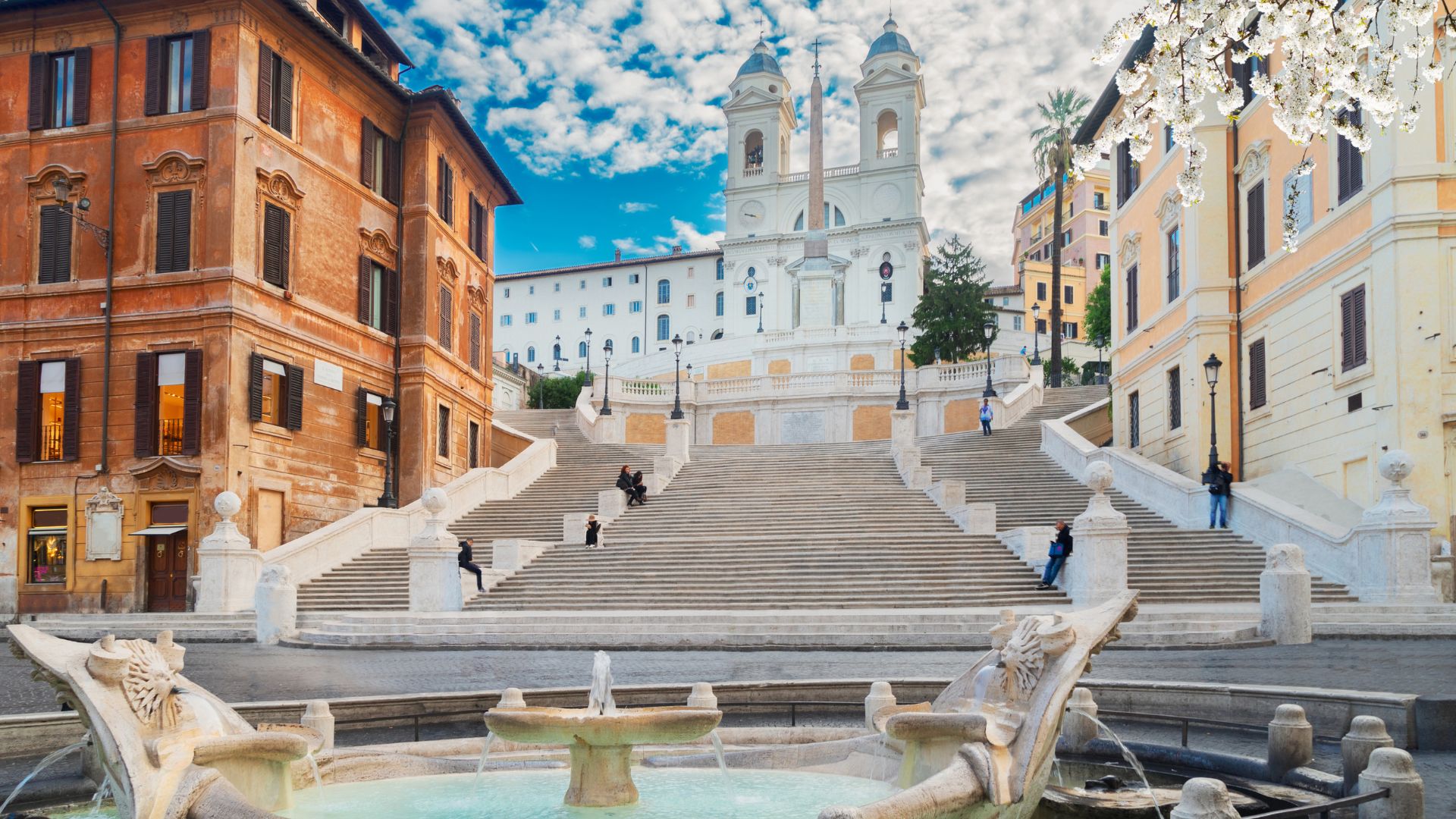 Image shows The Spanish Steps, Rome