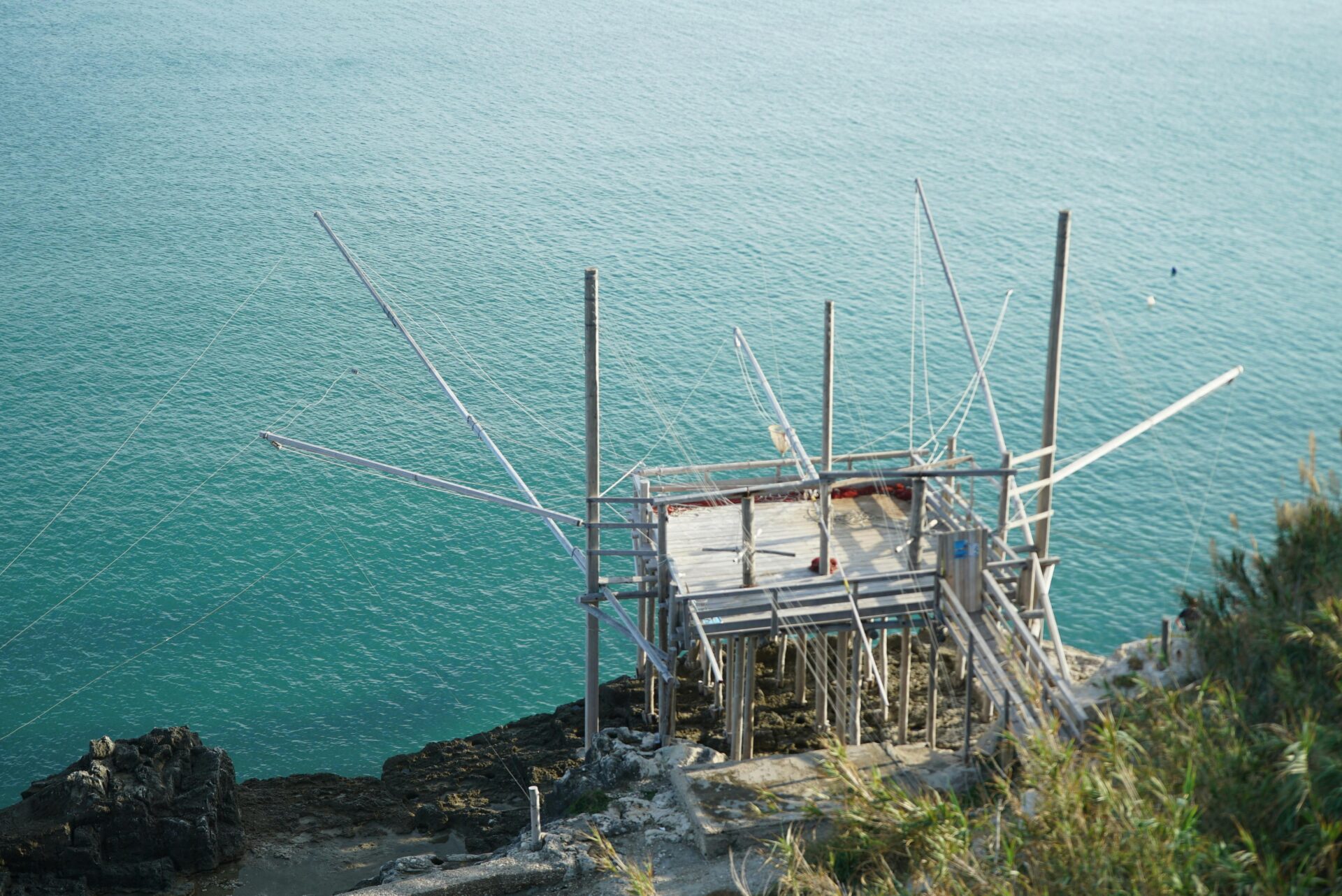 Traditional Fishing Hut on Italian Coastline