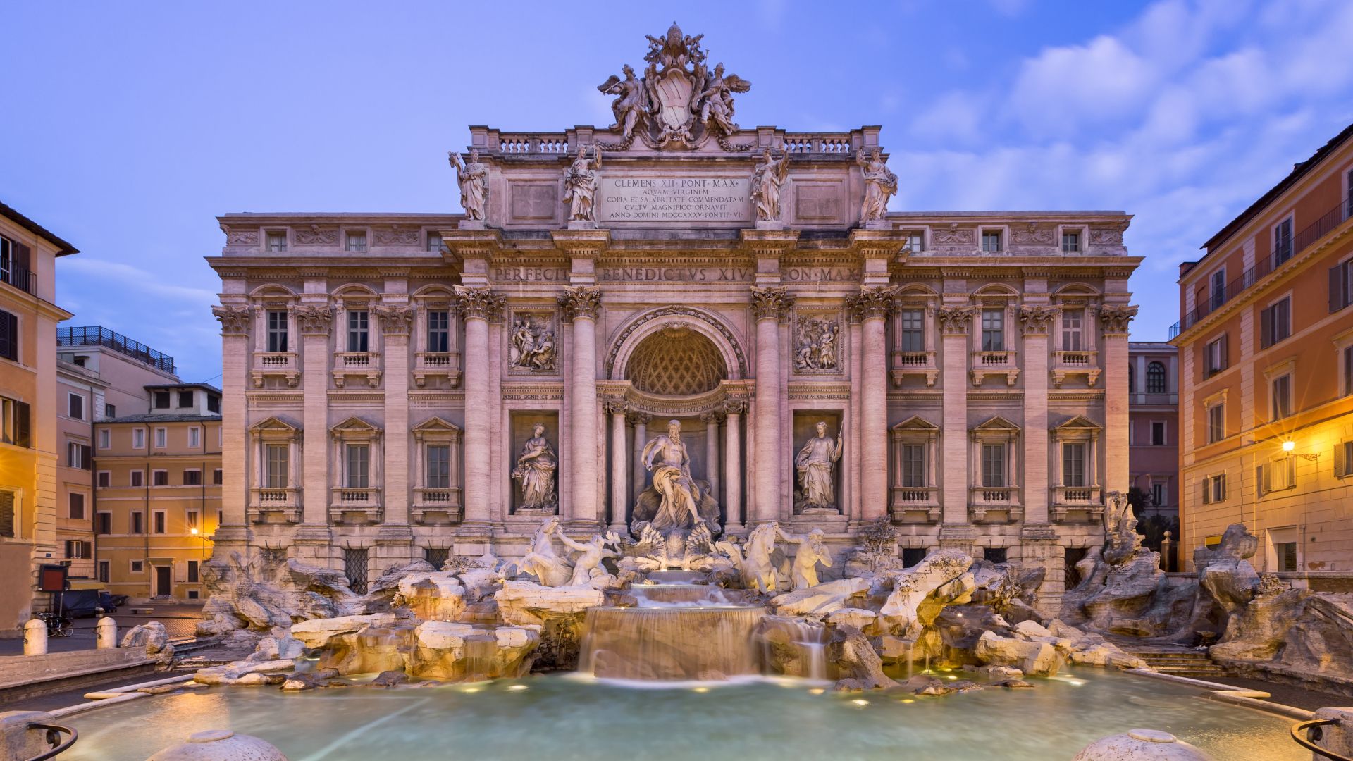 Image shows The Trevi Fountain, Rome