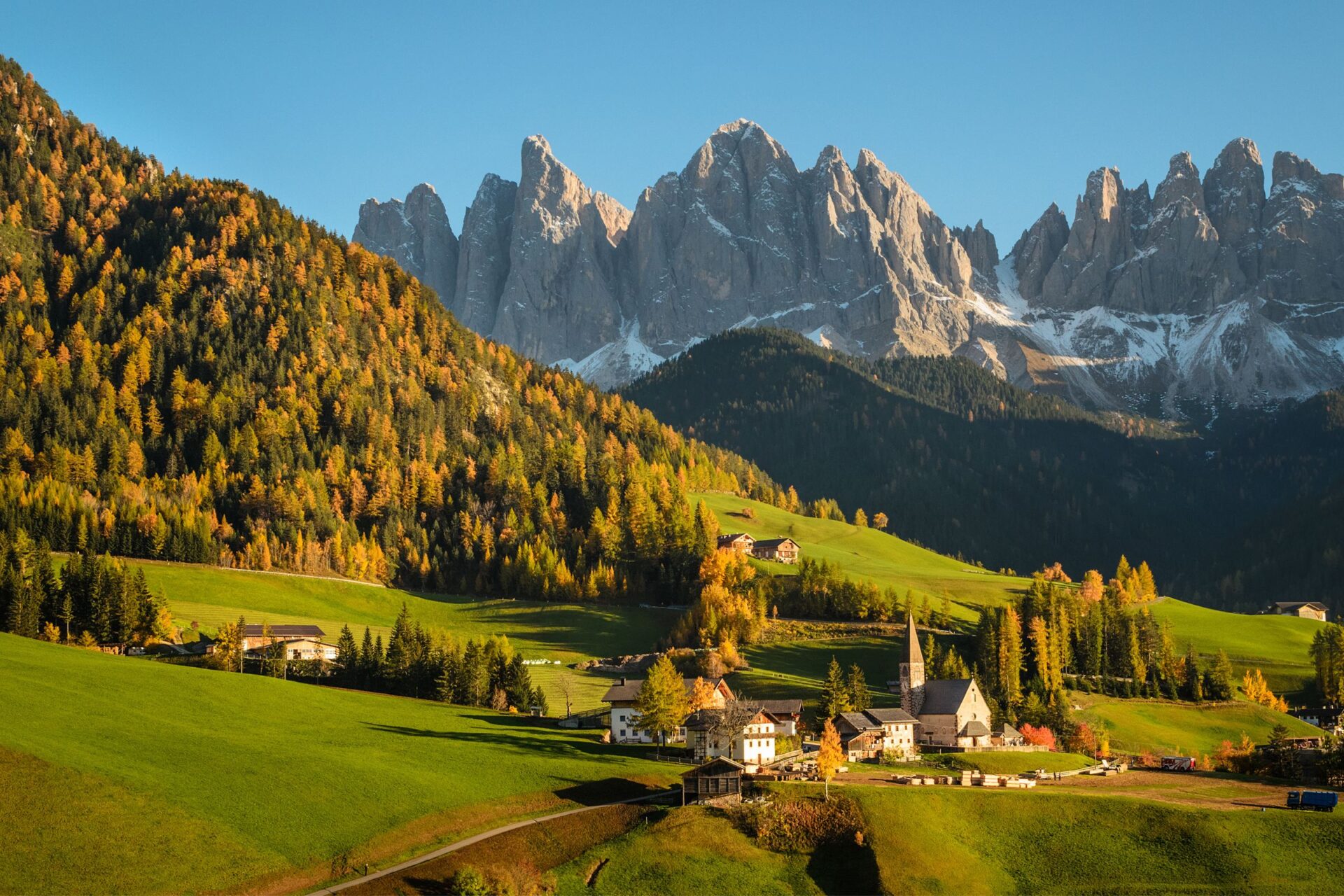 Val di Funes in autumn