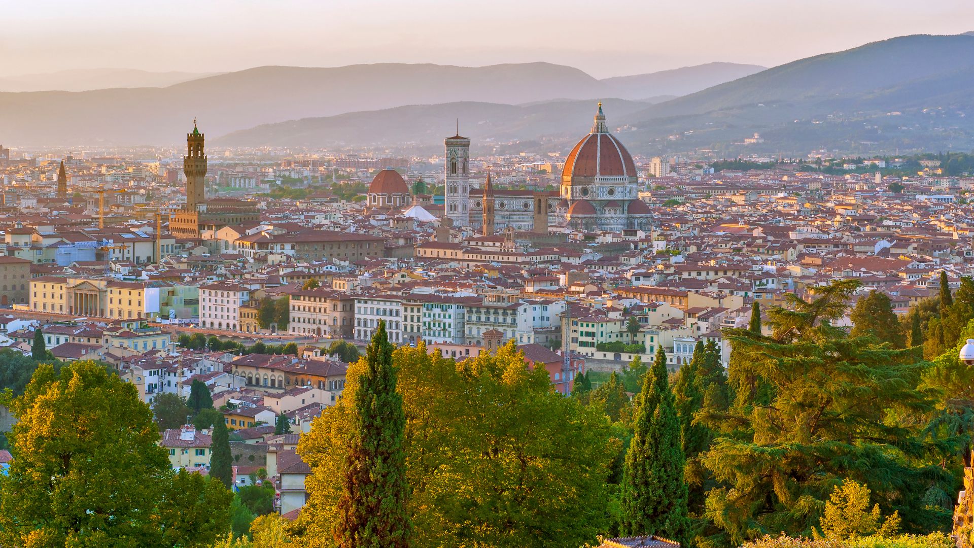 Image shows the view from Piazzale Michelangelo