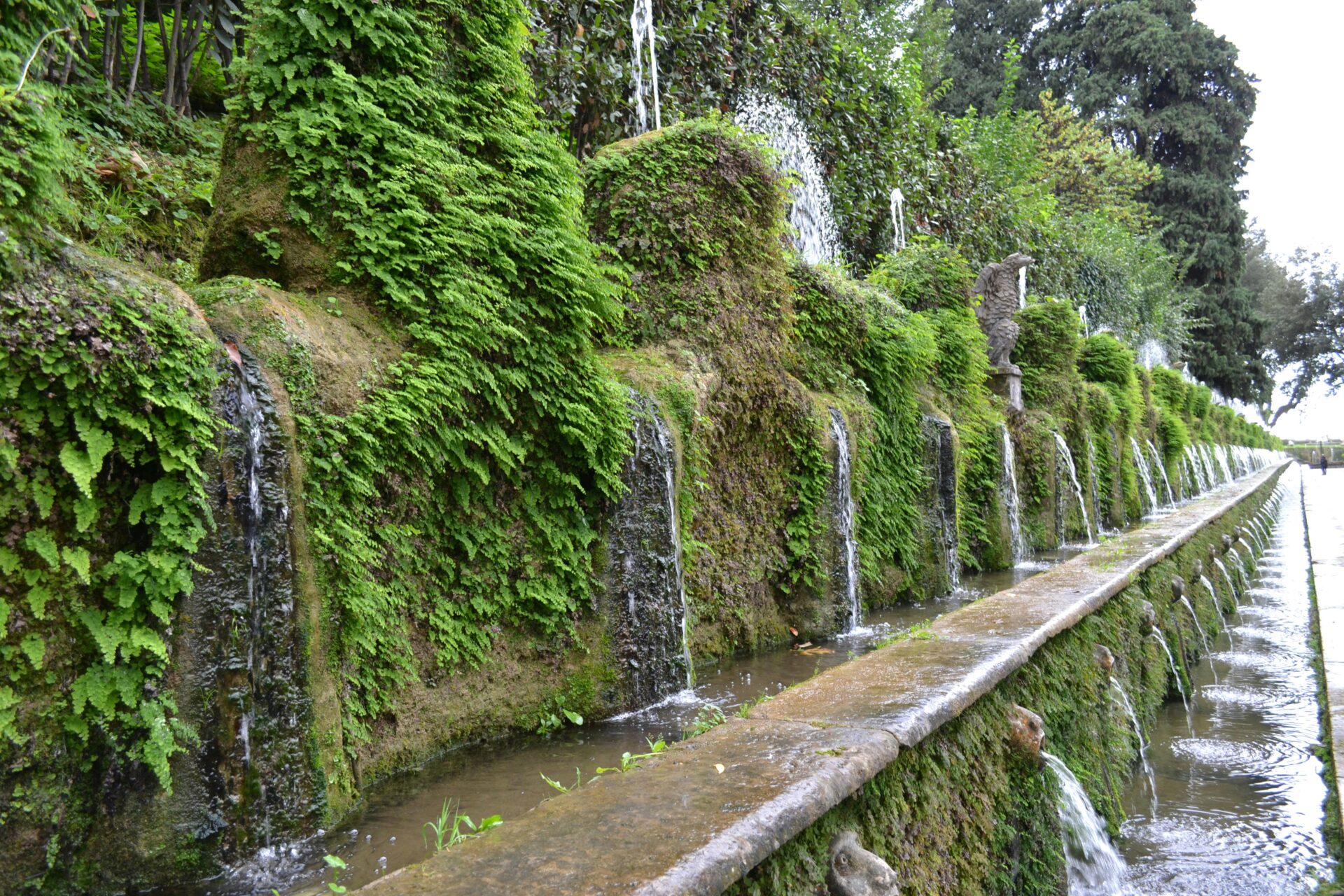 The Hundred Fountains walkway at Villa d’Este