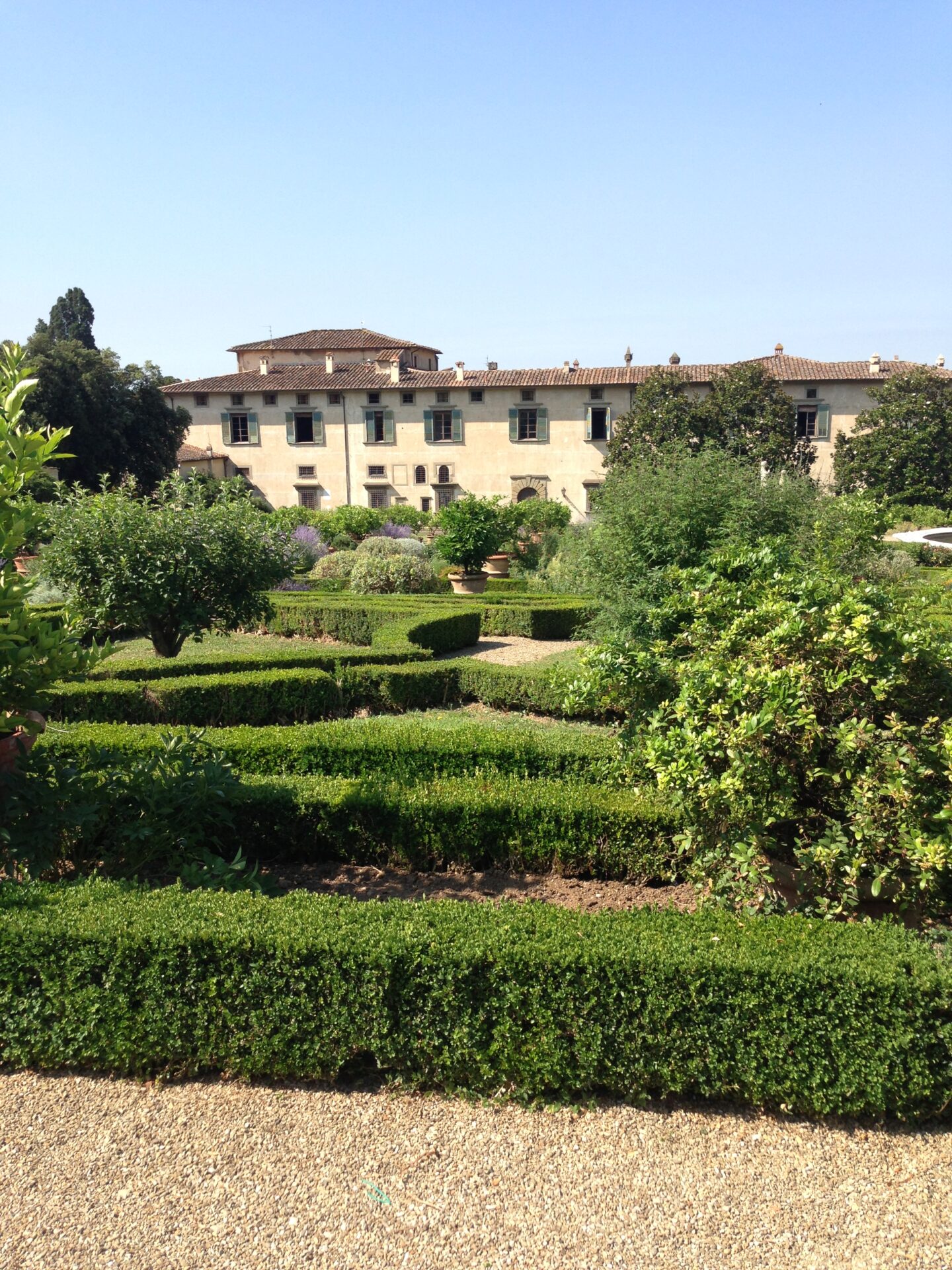 Ornate gardens and Renaissance architecture of Villa di Castello, one of the earliest Medici villas, showcasing the harmony between art, nature, and political power in Tuscany.