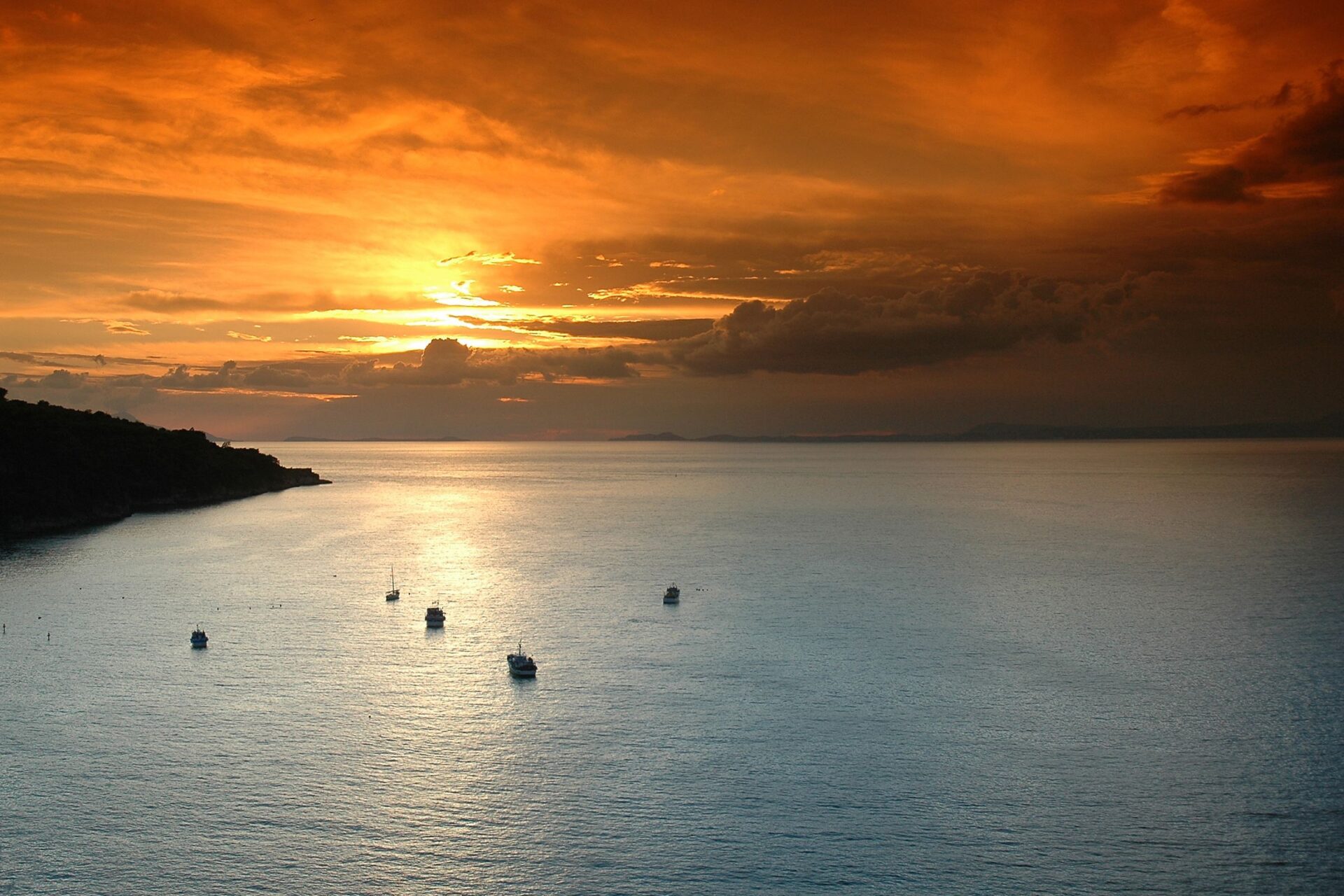 sunset over the Bay of Naples