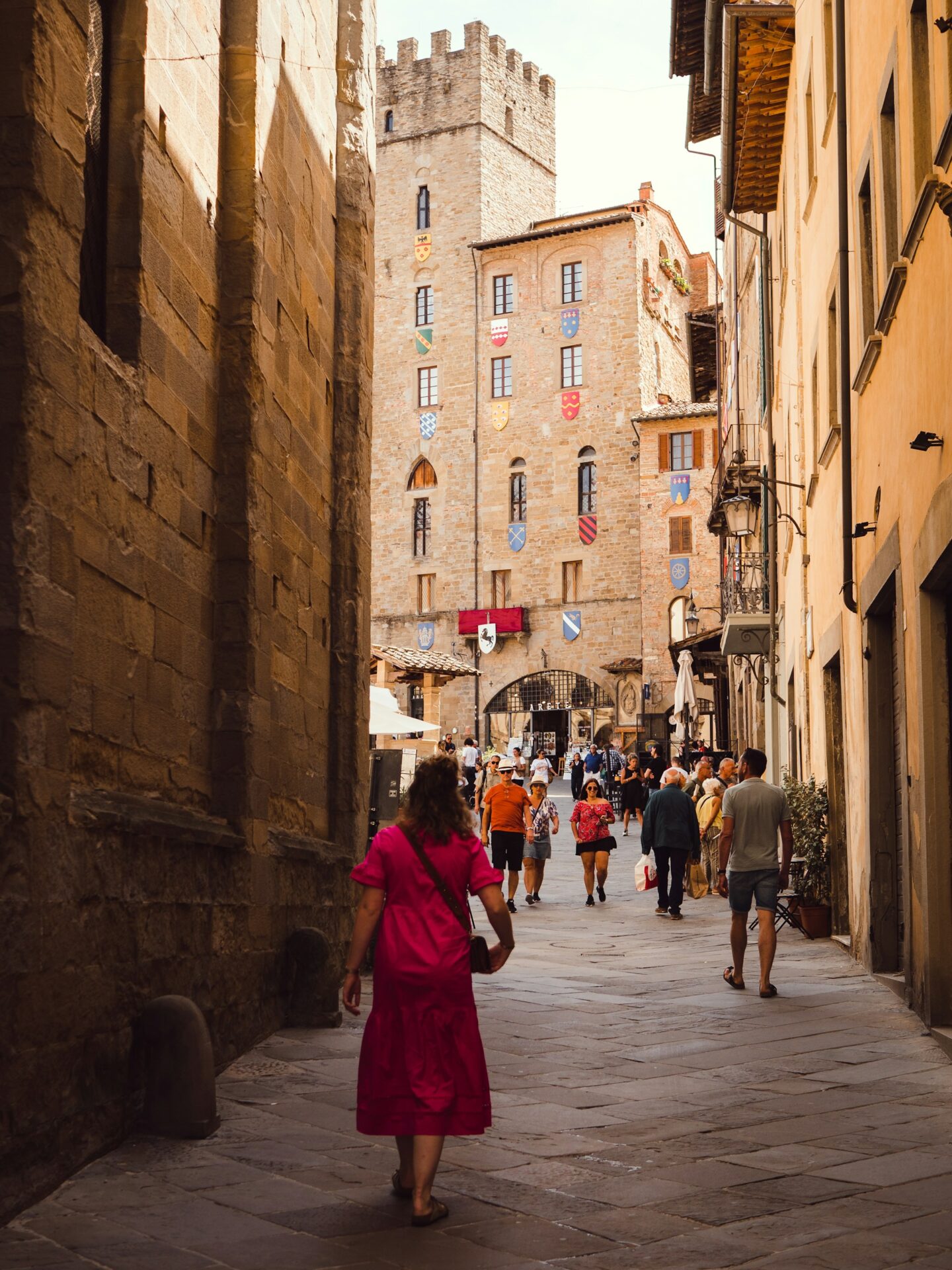 tourists in Arezzo
