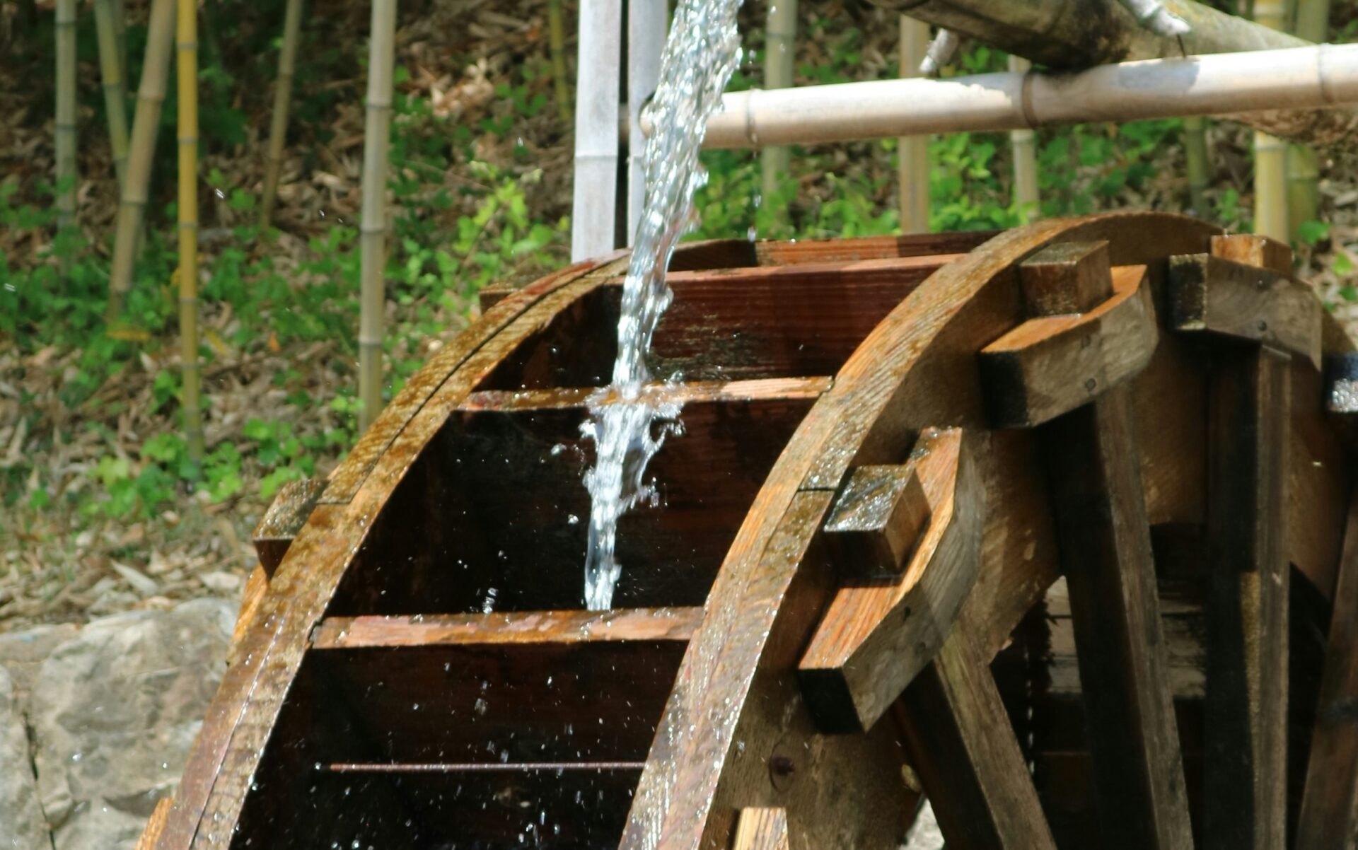 Watermill - wooden wheel