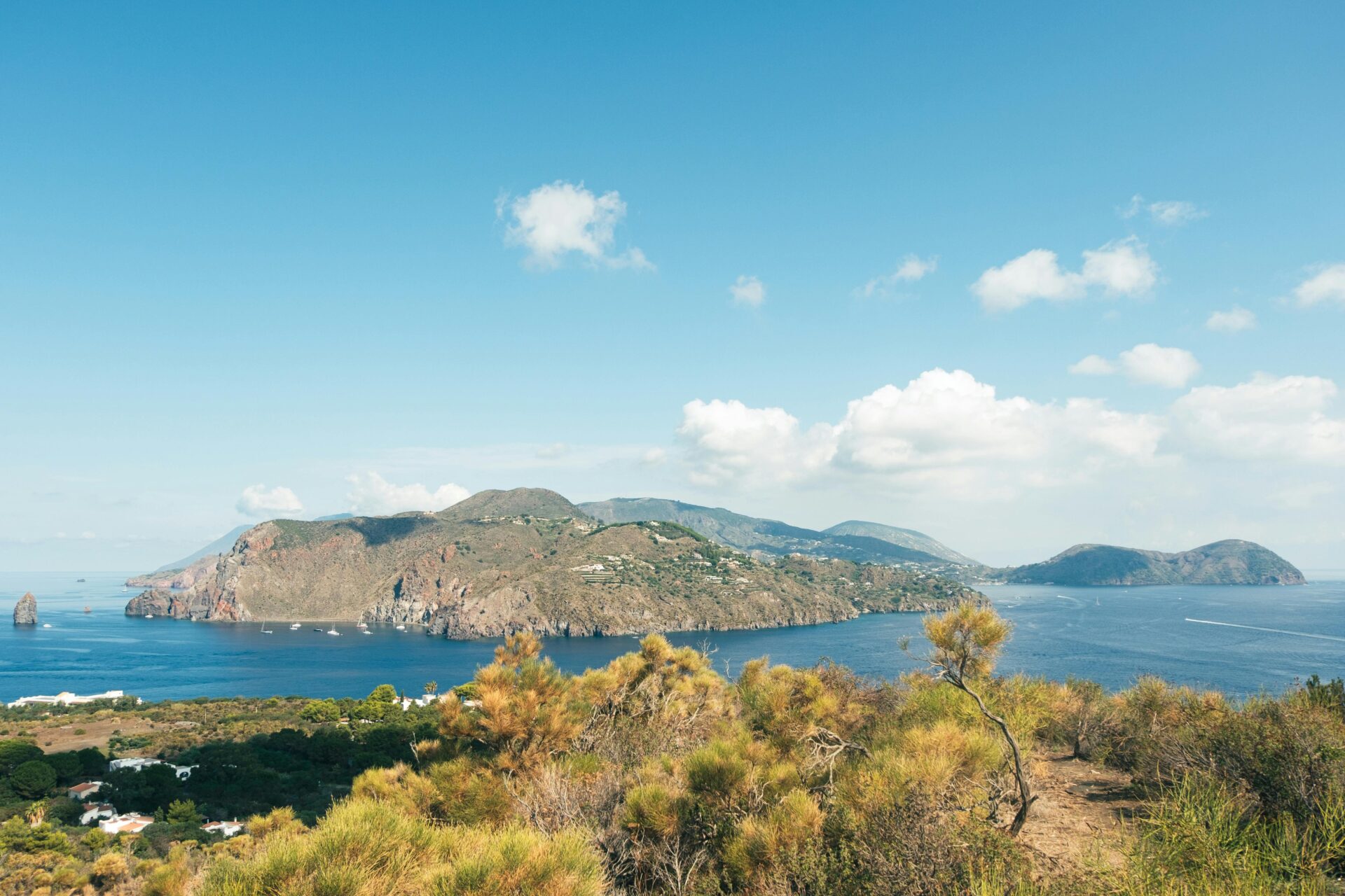 A panoramic view of the Aeolian Islands