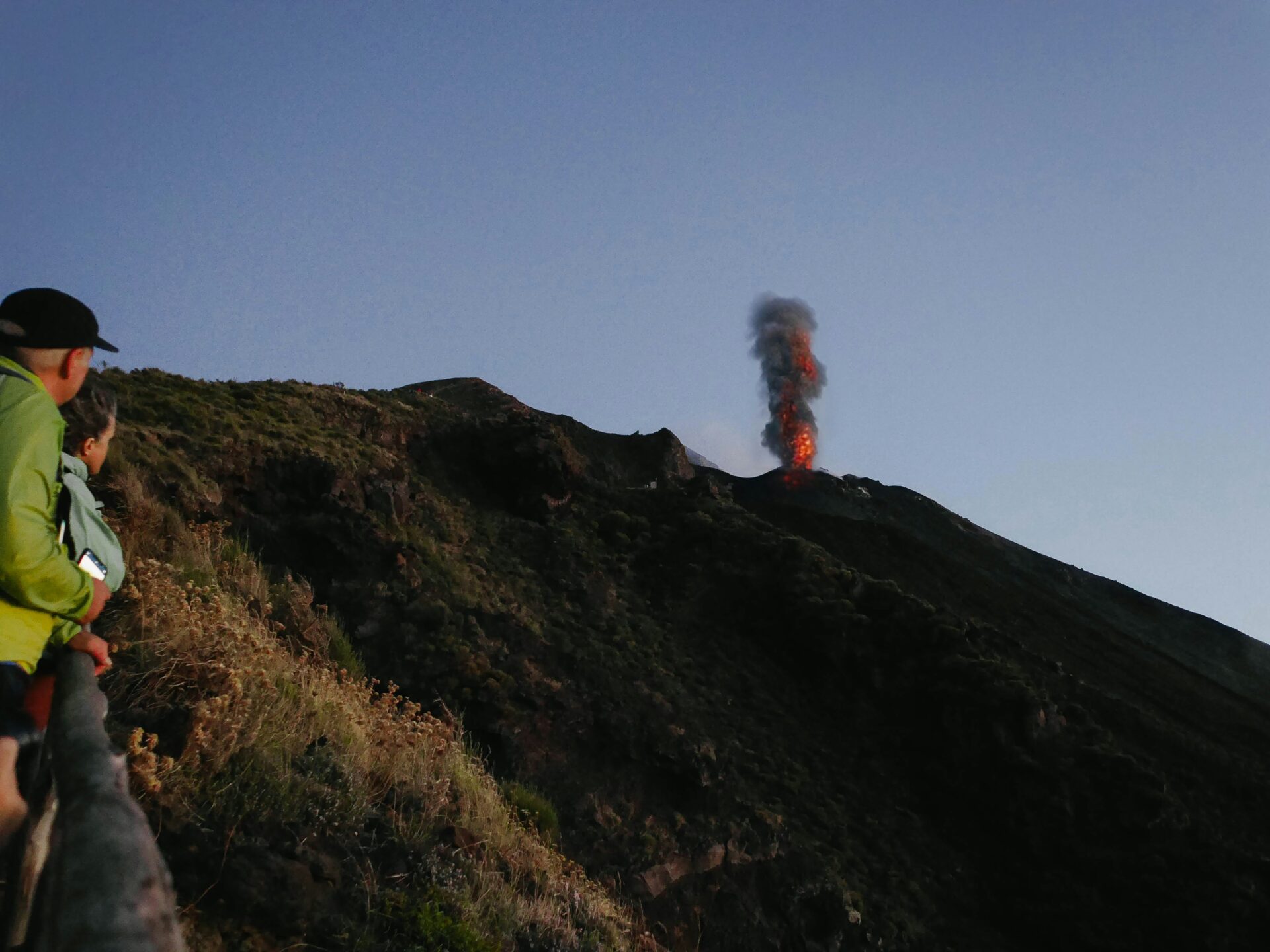 Eruption of Stromboli volcano