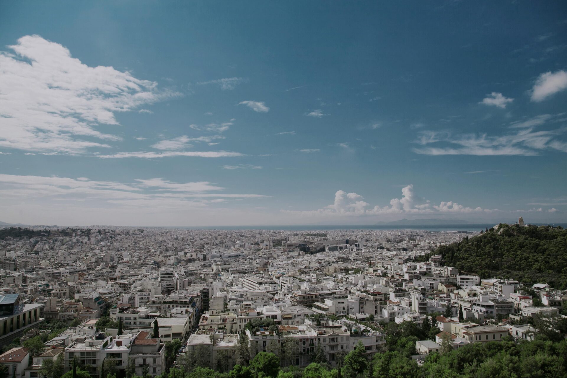 Aerial view of a city - Athens Greece