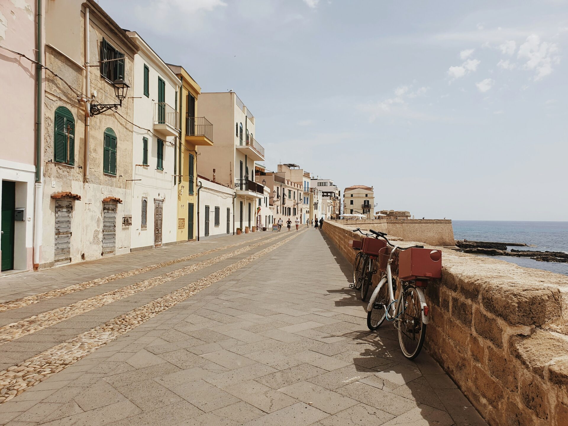 Scenic street in Alghero near the coast