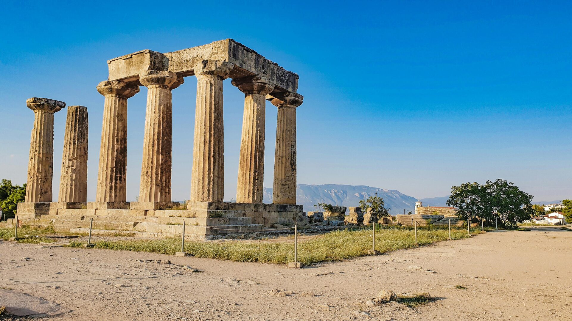 Ancient Greek Temple in Corinth, Greece