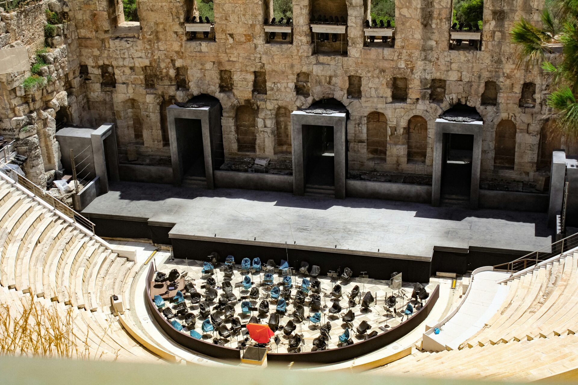 Ancient Greek amphitheater in Athens