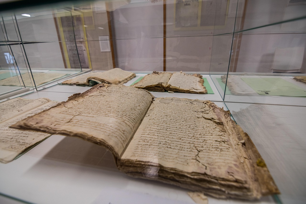 Ancient books display