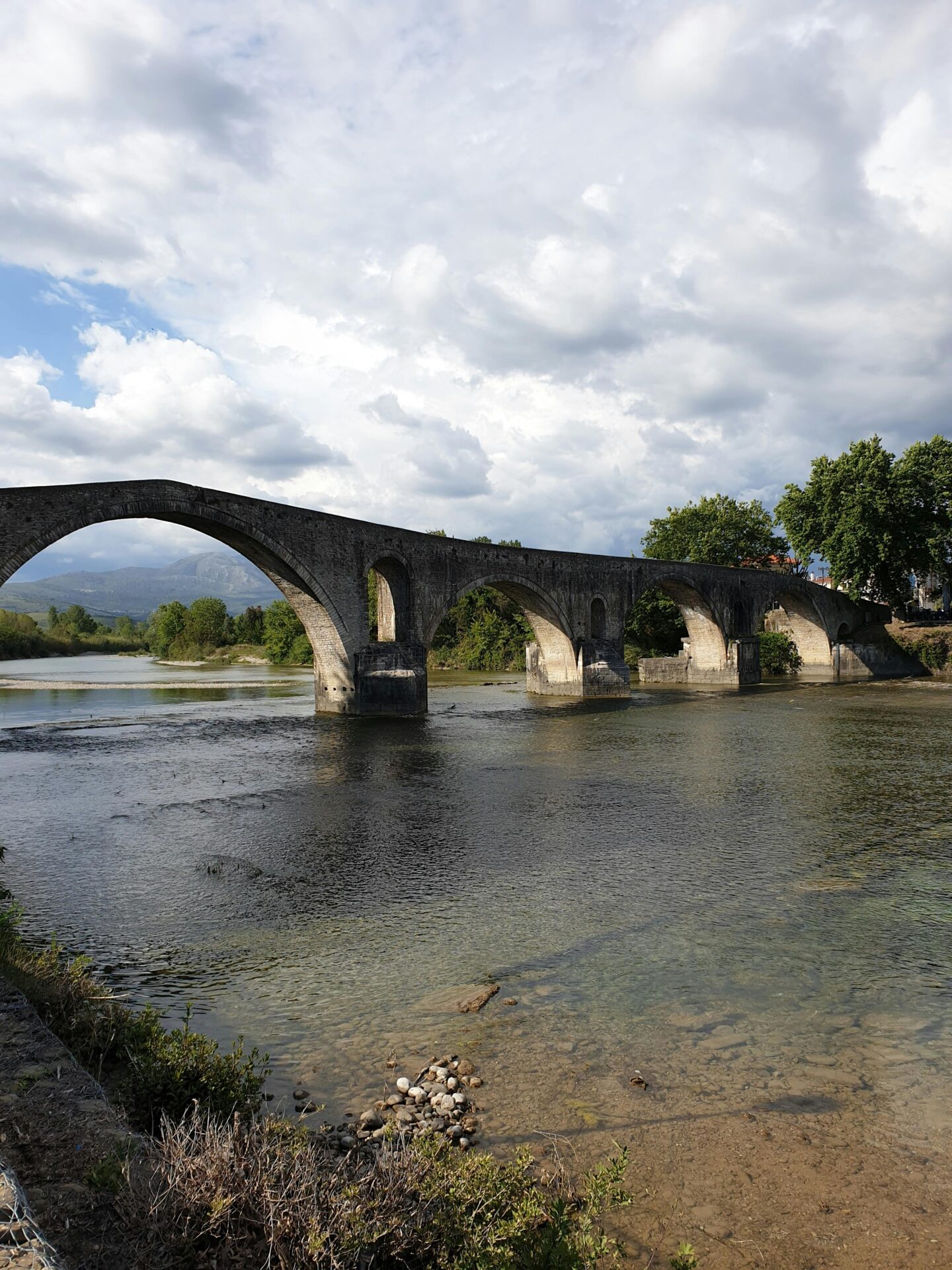 Ancient stone arches of the Arta Bridge 