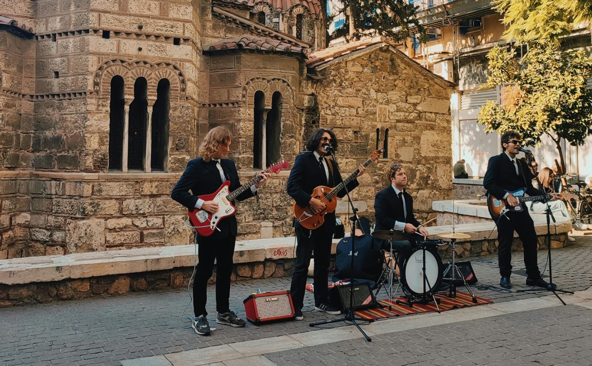 Street musicians in Athens