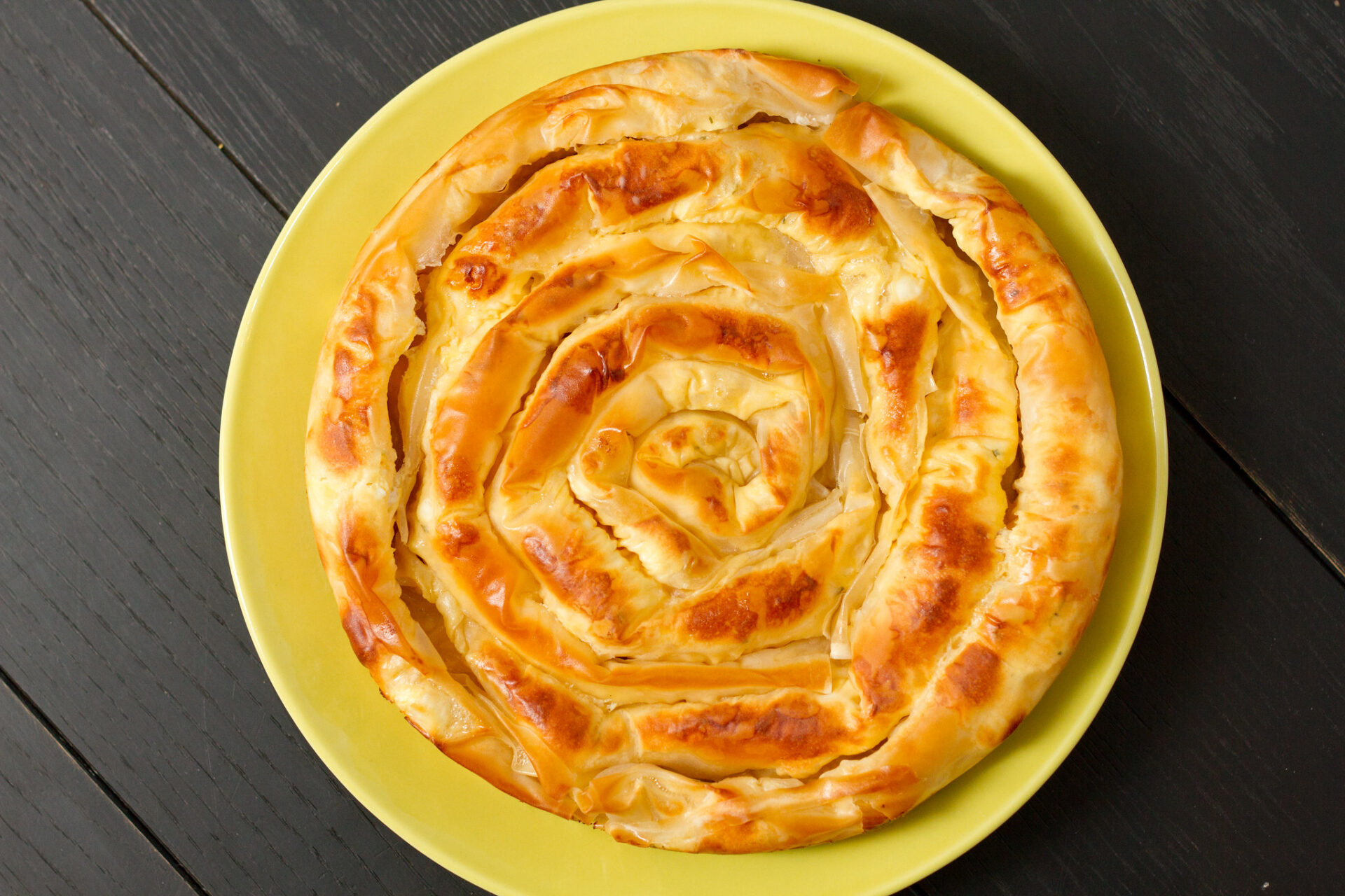 Close-up of a traditional banitsa