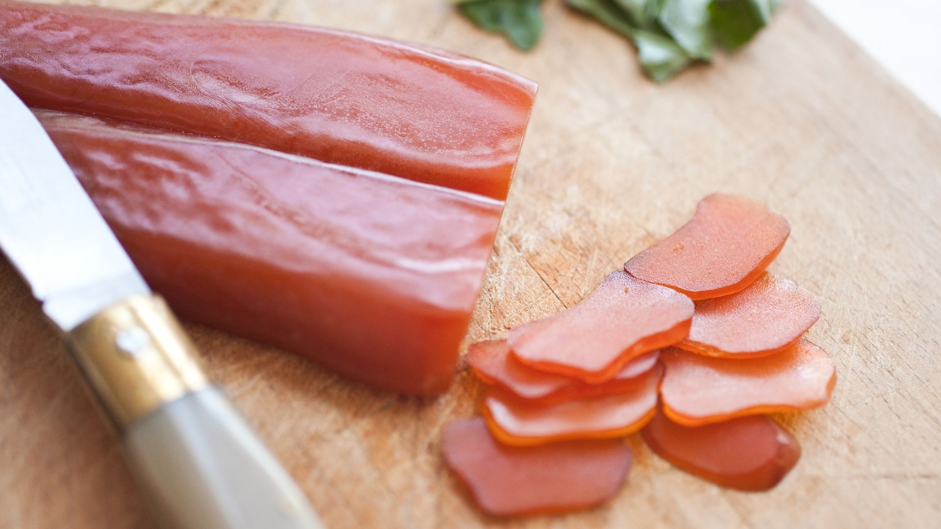 Bottarga (salty cured fish roe)