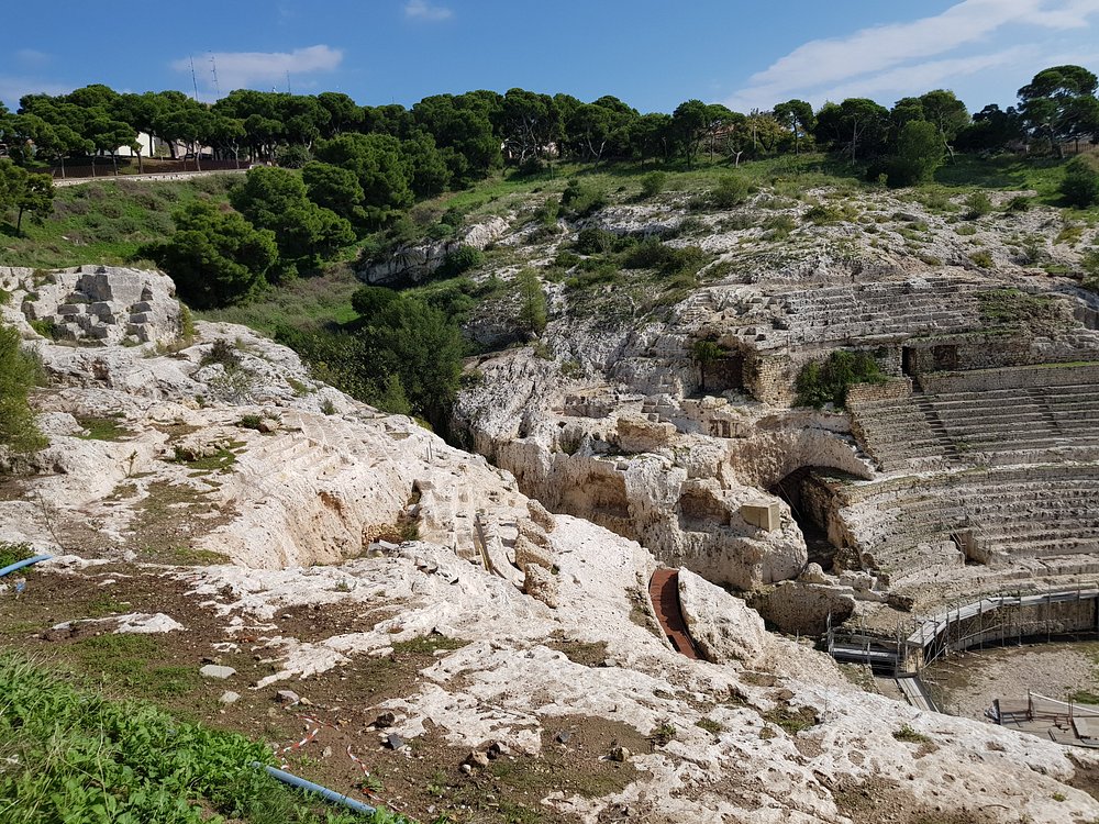The Roman Amphitheater of Cagliari, an ancient structure dating back to the 2nd century AD