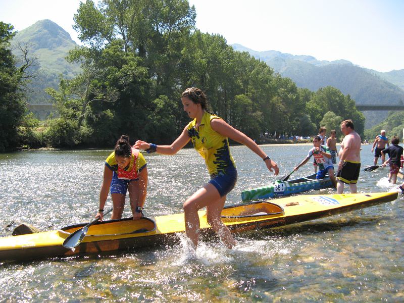 Canoeing down the Sella River