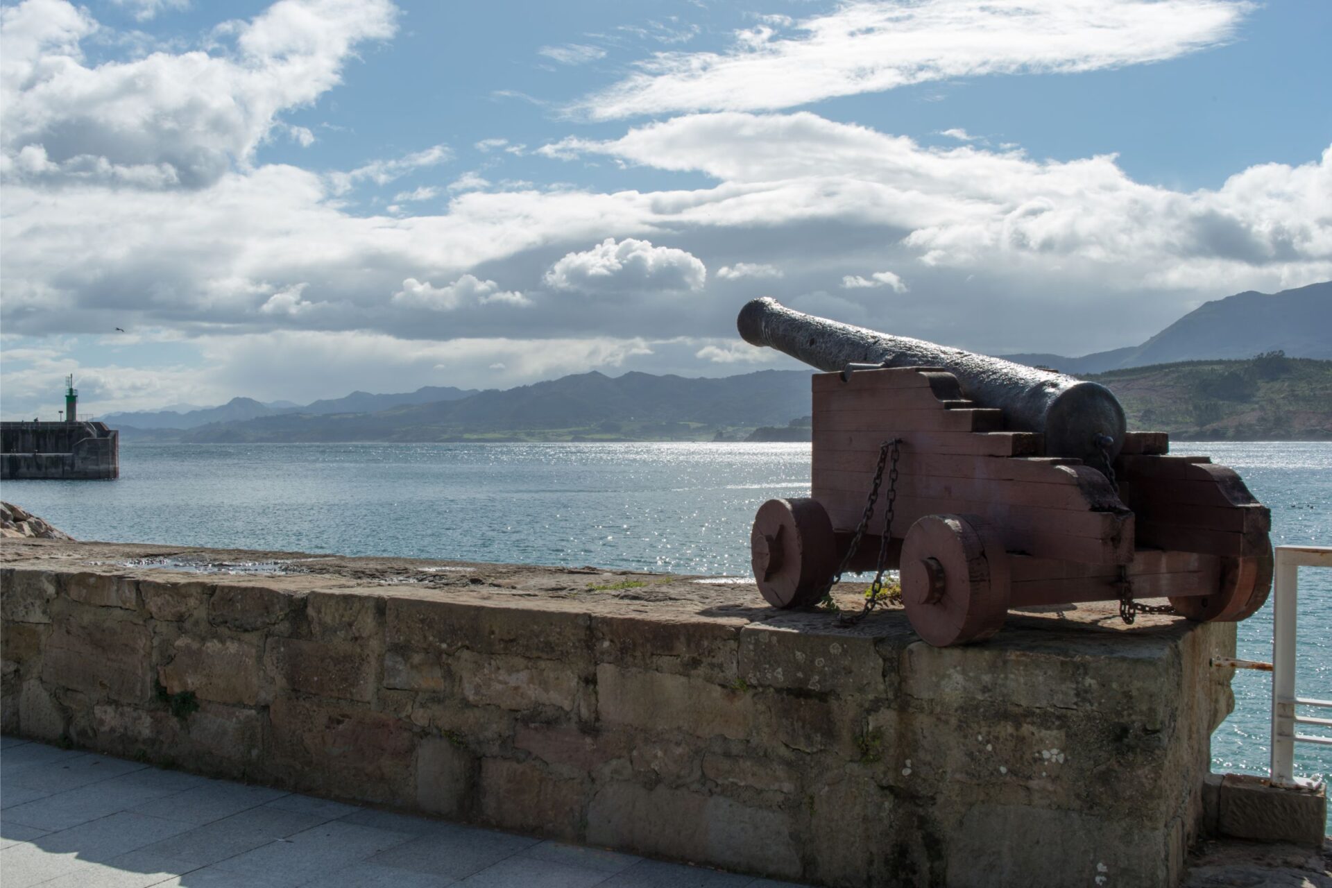 View of Cantabrian Sea from Lastres Harbor