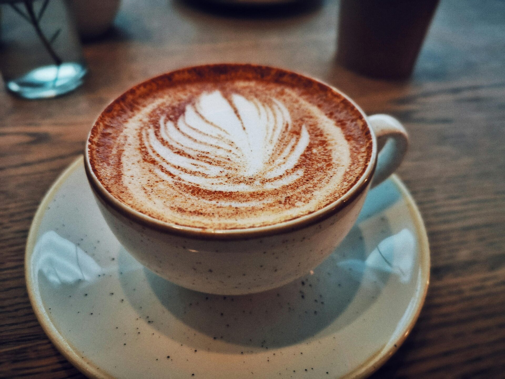 Cappuccino in ceramic cup