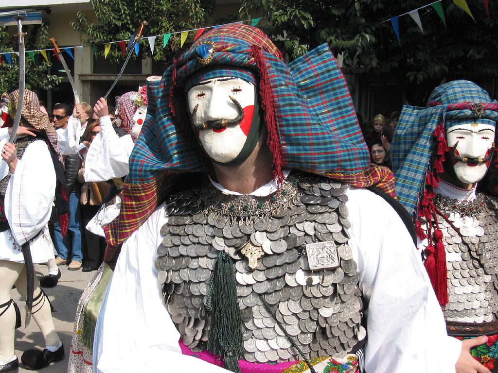 Scene from the Carnival of Naousa in northern Greece