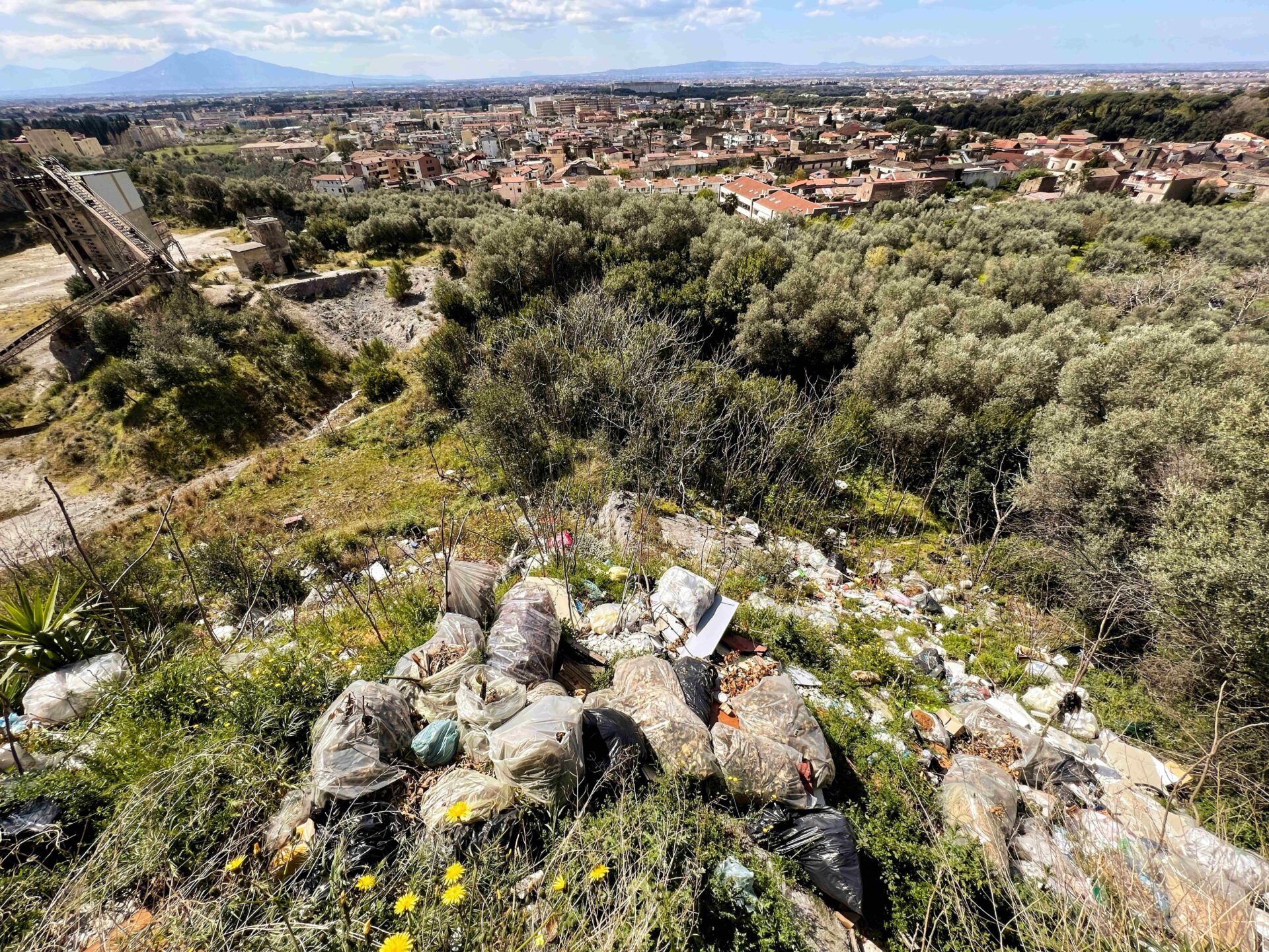 hiking trail in Caserta, Italy