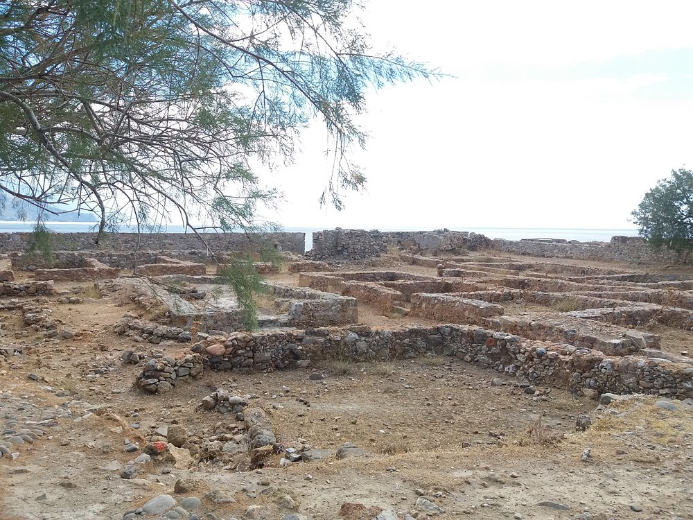 Ancient ruins of Castle Selino standing atop a rocky hill