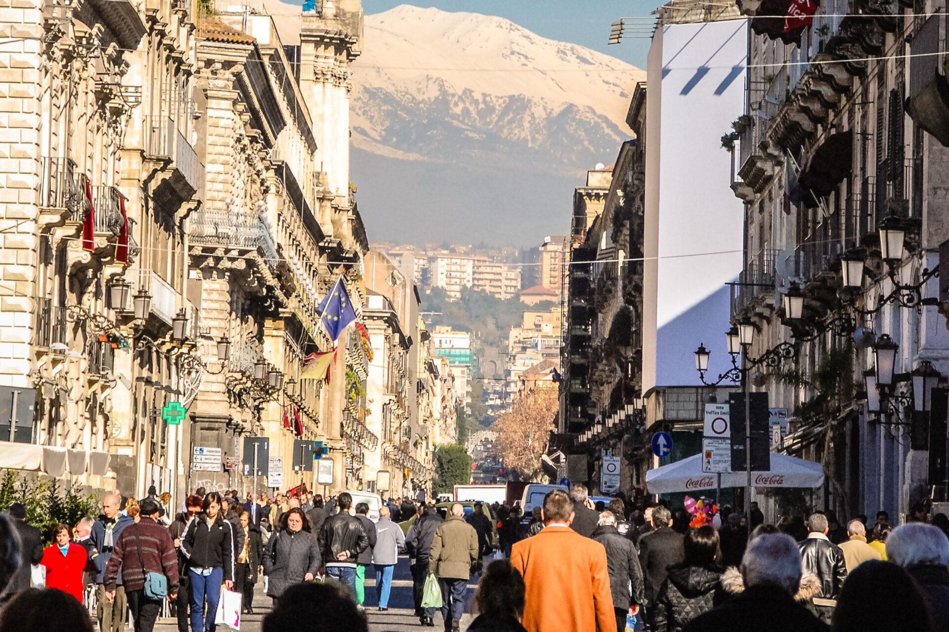 Tourists in Catania