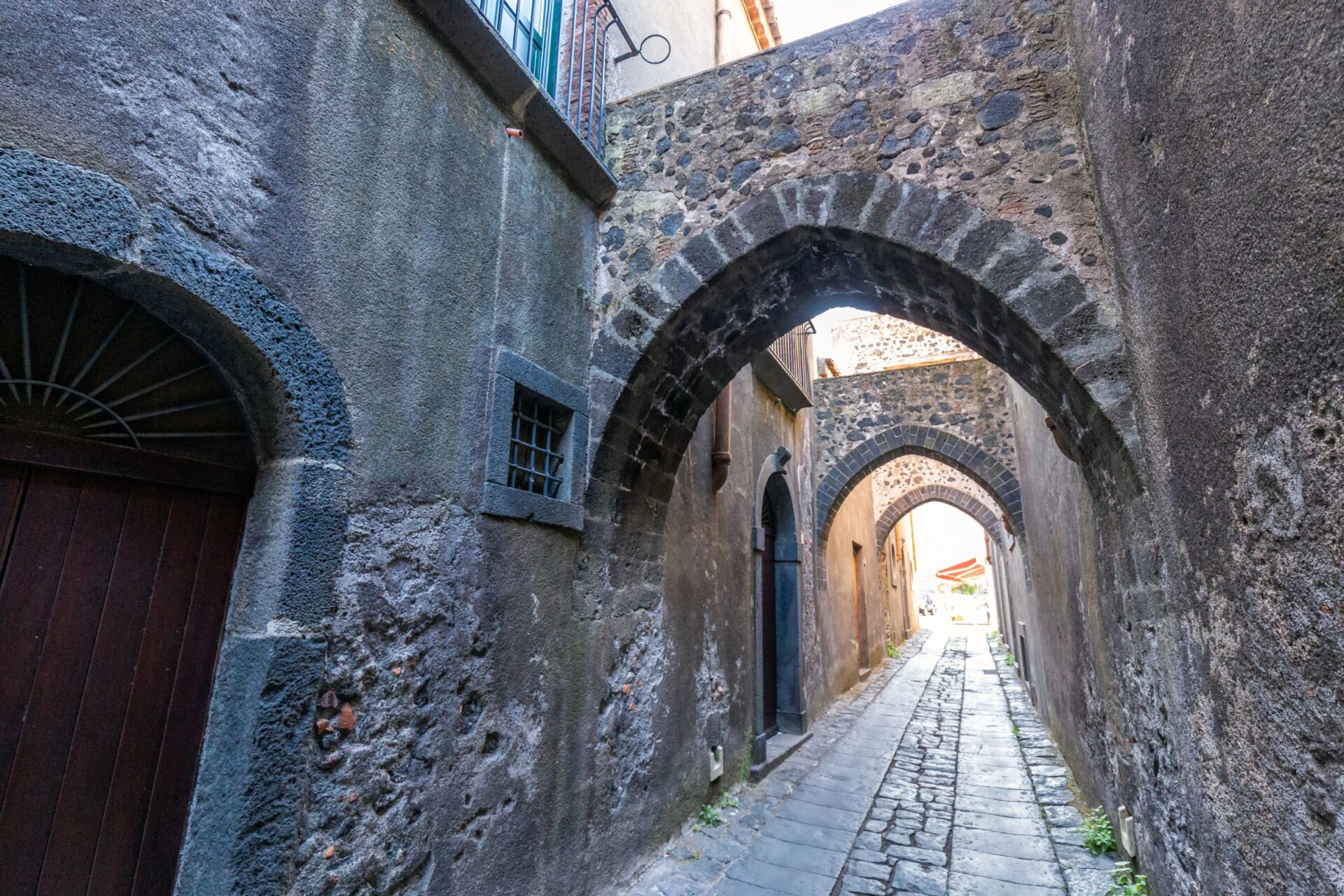 Catania's black lava stone buildings