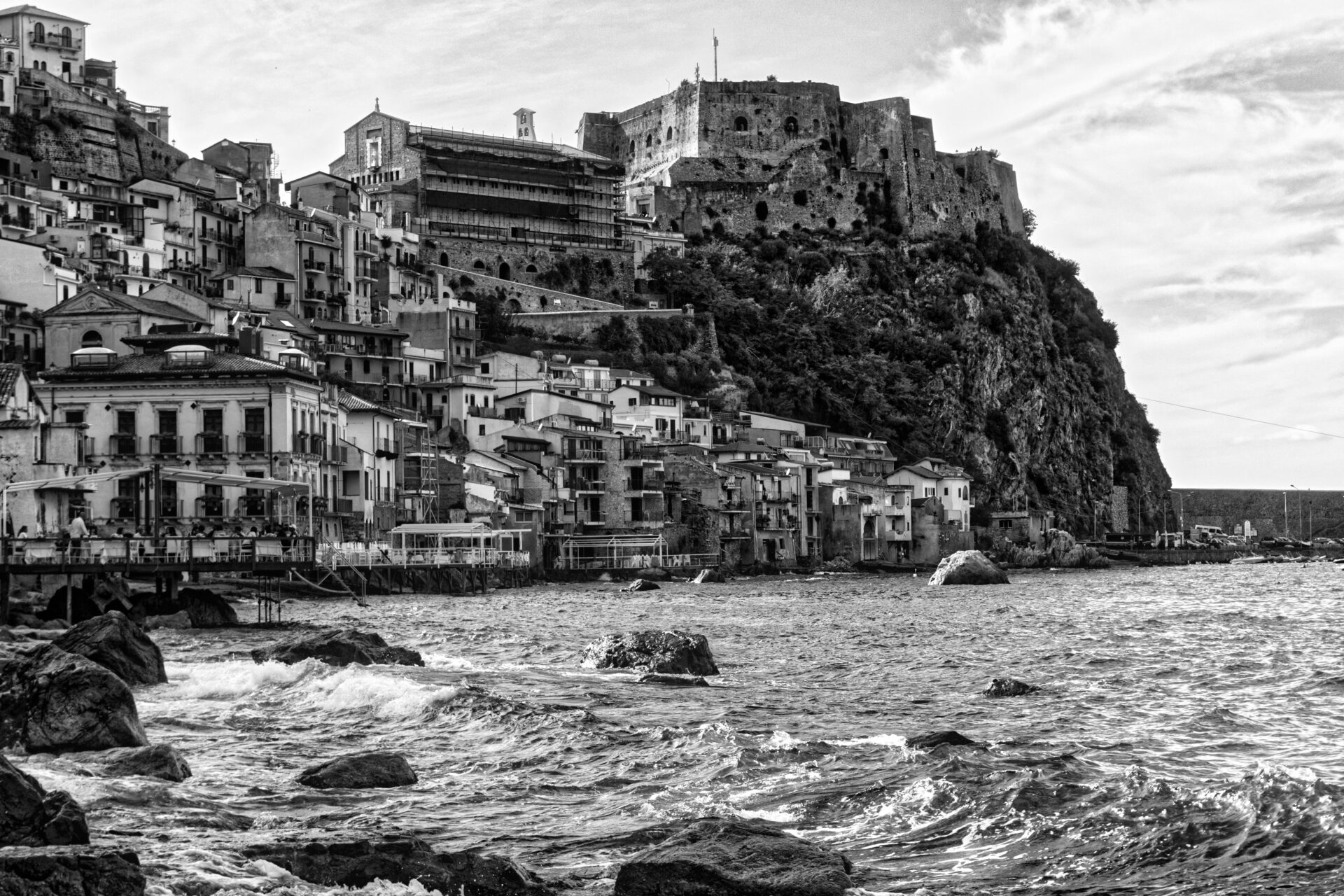 Scenic view of Chianalea di Scilla, a historic fishing village in Calabria, Italy