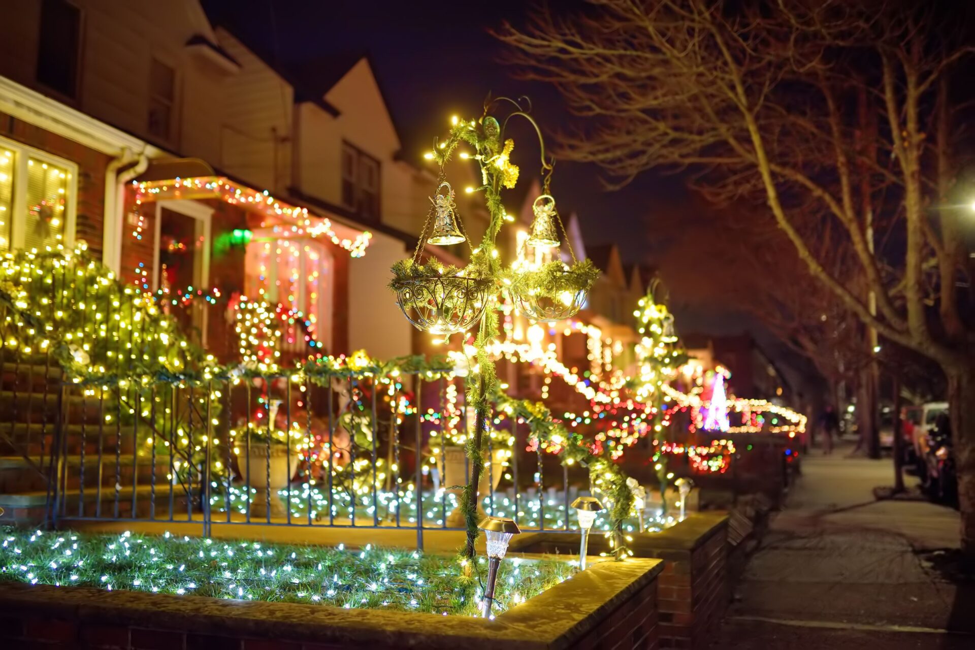 Christmas lights outdoors