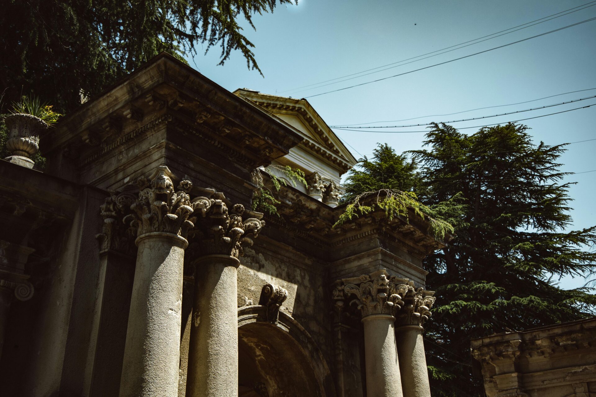 Column portico - ancient architecture