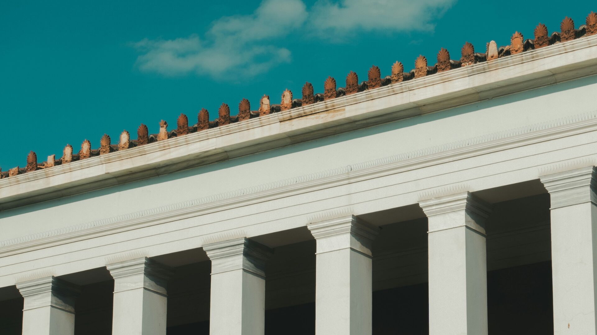 Columns of a museum in Athens