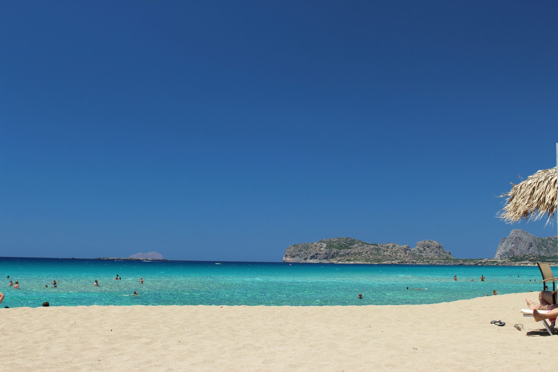 Crete Greece - beach with crystal blue waters