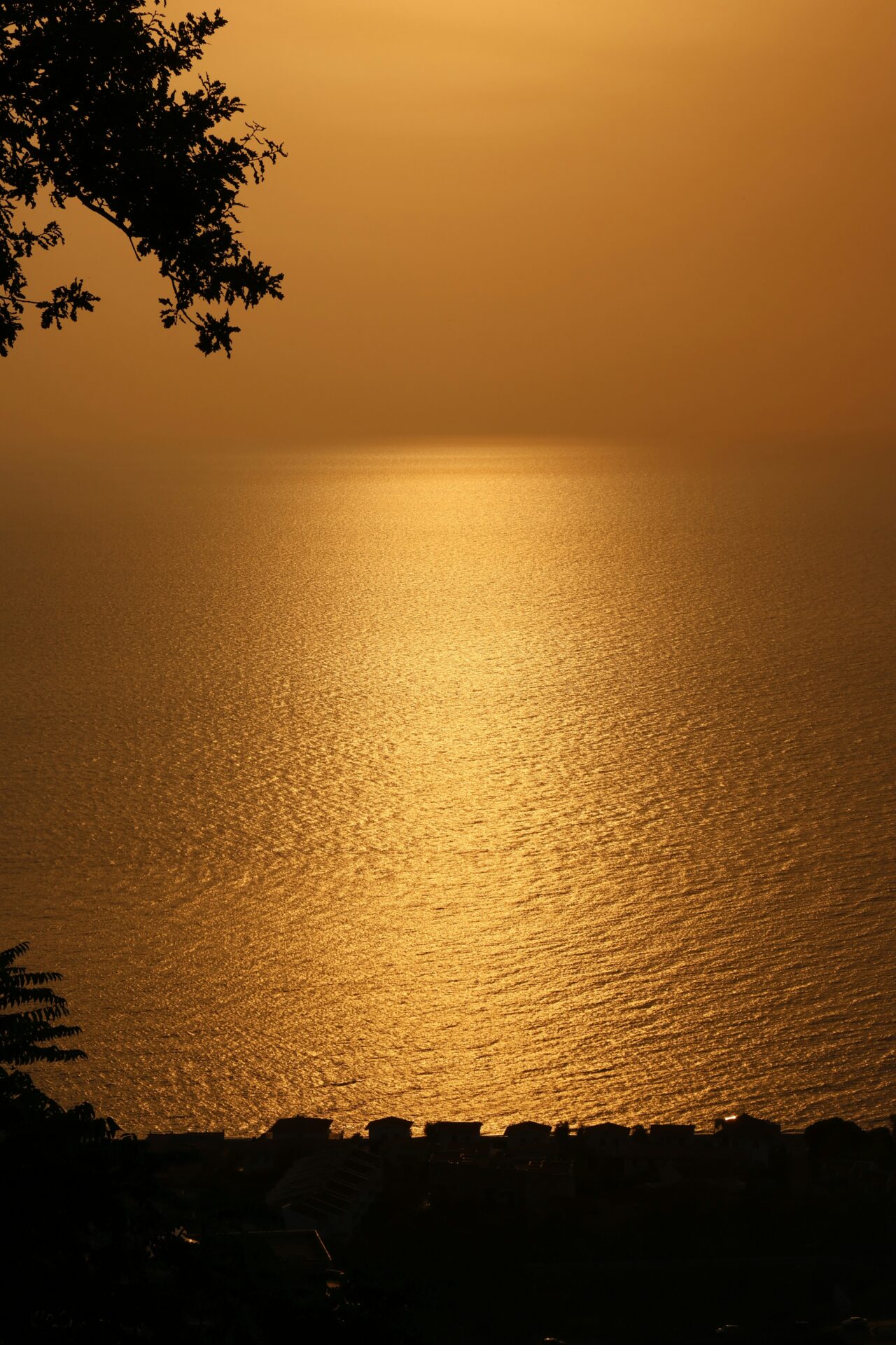 Sunset over Diamante Beach in Calabria, Italy